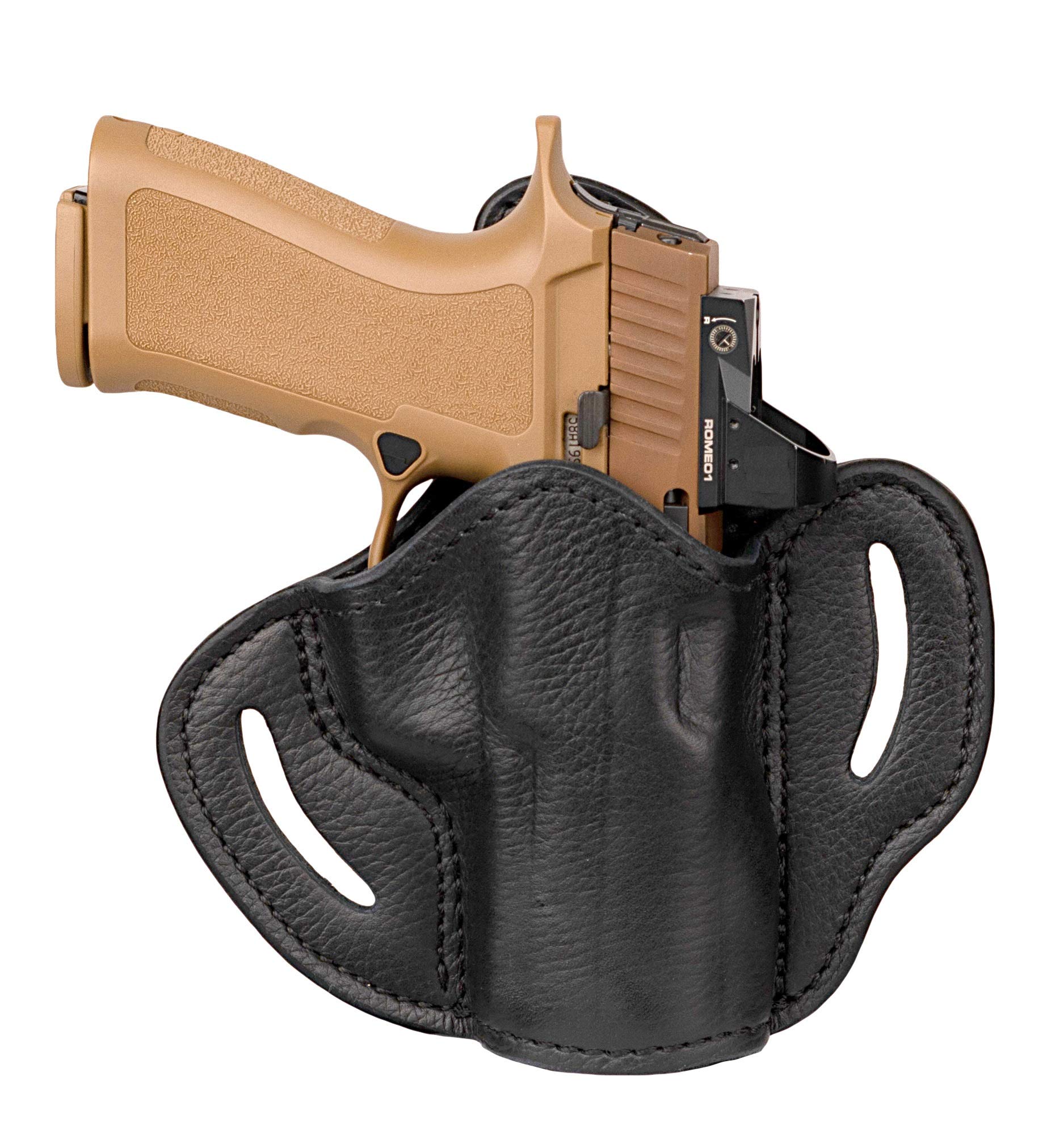 1791 GUNLEATHER Ultra Custom Leather Holster fits Sig P320c, HK 45c VP9 VP40, Springfield XDMc, CZ P01 P10, Walther PPX PPQ Pistols - OWB CCW Holster with Memory Lock - Right Handed