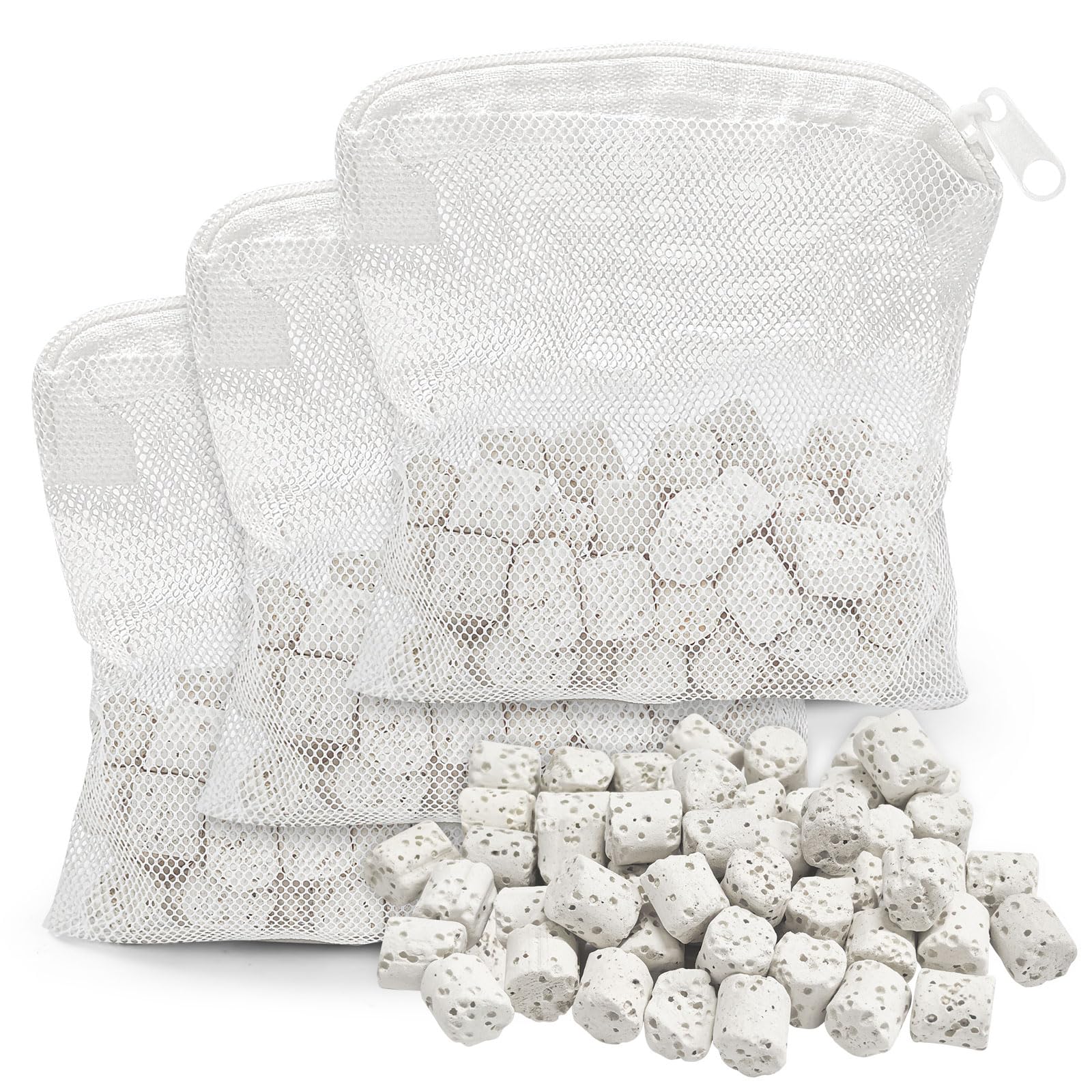 Bio-max - Filtro de repuesto para acuario Spec, Evo y Flex, anillos de biocerámica para tanque de peces de 15 galones, colocado en bloque de espuma de filtro, 60 g (paquete de 3)