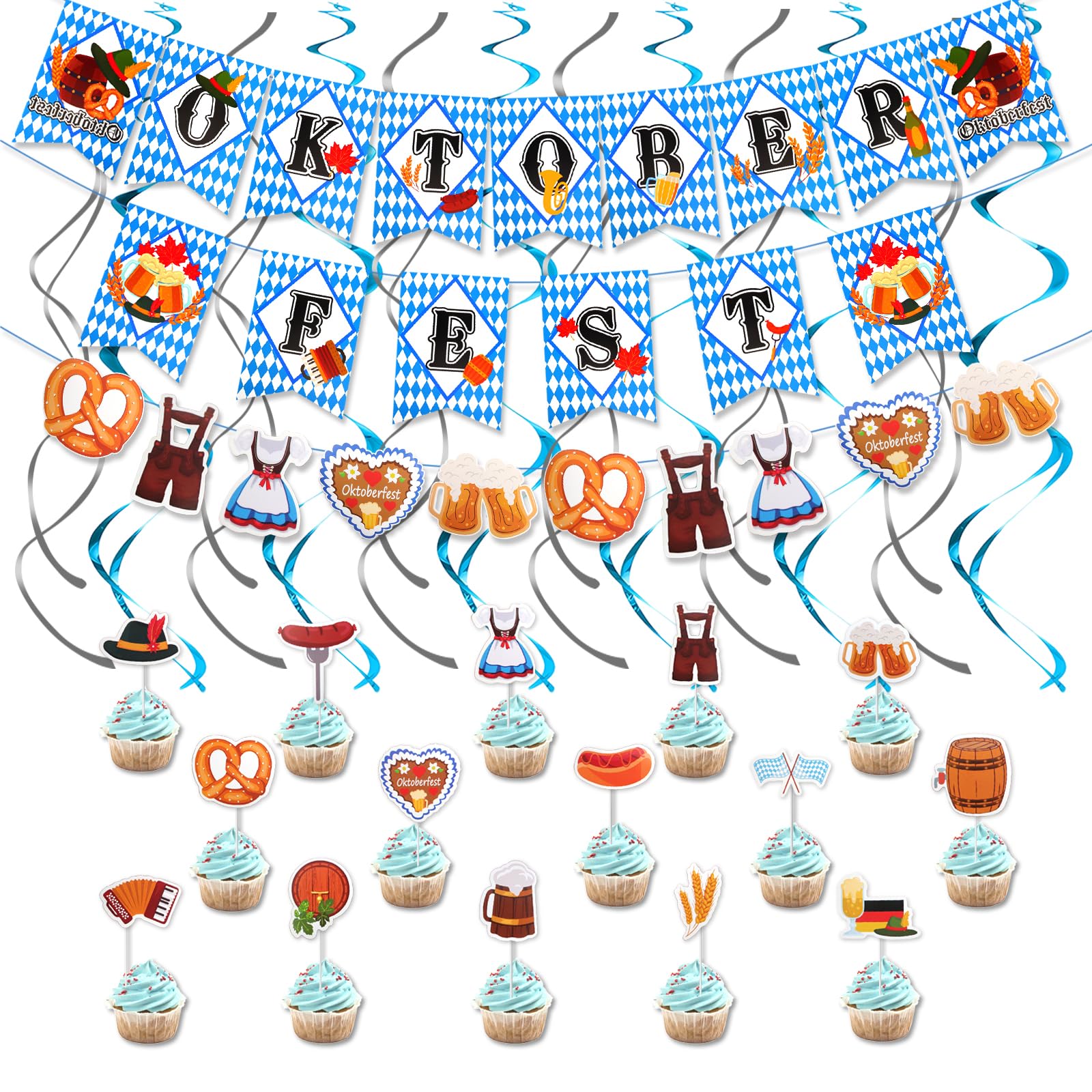 NET TOYS Décoration Oktoberfest En Papier Bavière Soirée à
