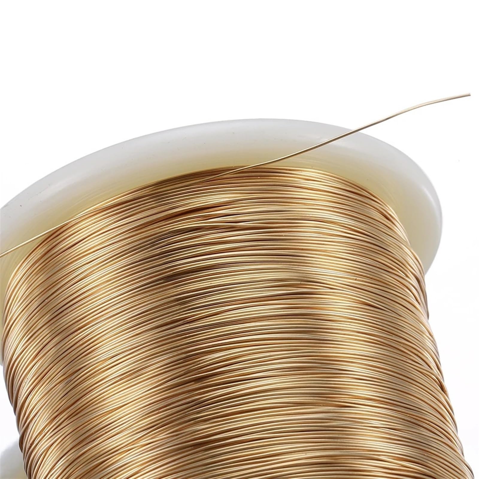Filo per Gioielli in Alluminio, 1 Rotolo di Filo di Rame for Perline Anti-scolorimento, Filo modellabile e Resistente all'ossidazione(KC Gold Color,0.2mm 500meters)