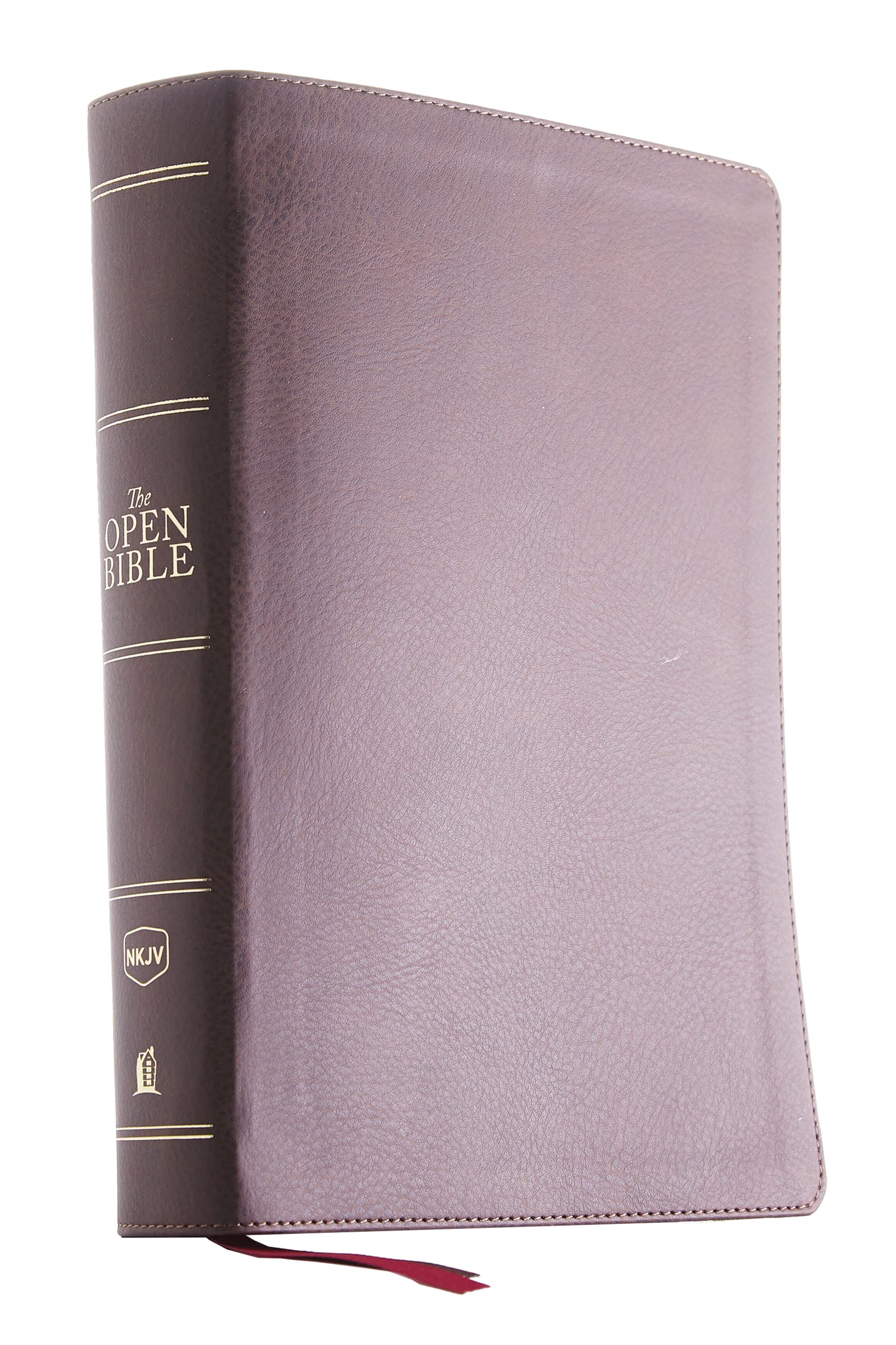 The NKJV, Open Bible, Brown Leathersoft, Red Letter, Comfort Print (Thumb Indexed): Complete Reference System Imitation Leather – April 9, 2019