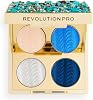Revolution Beauty London Pro, Ultimate, Eye Quad, Eyeshadow Palette, Ocean Treasure, 4 Shades, 3.2g