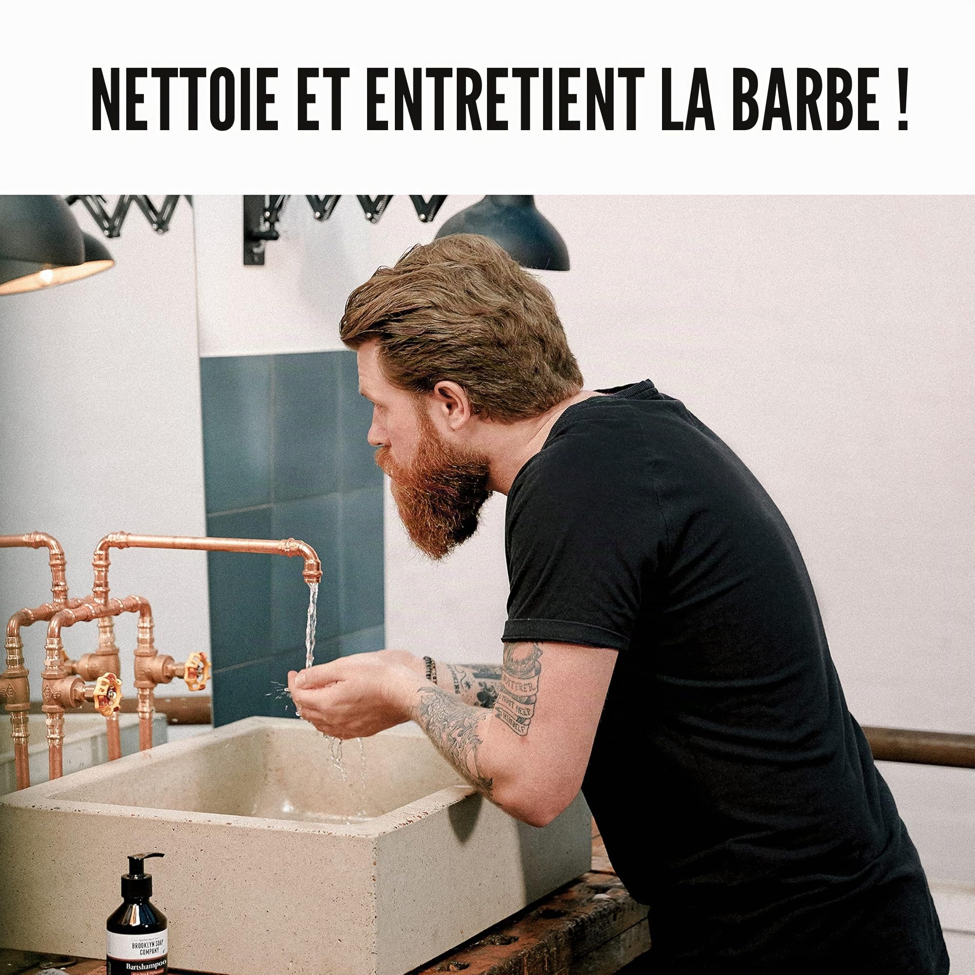 Brooklyn Soap Company Recharge de savon à barbe (1 l) – Nettoyage et soin de votre barbe