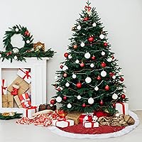 Vista 34 de Mr. Pen Christmas Tree Skirt - 48 inches, Faux Fur, White