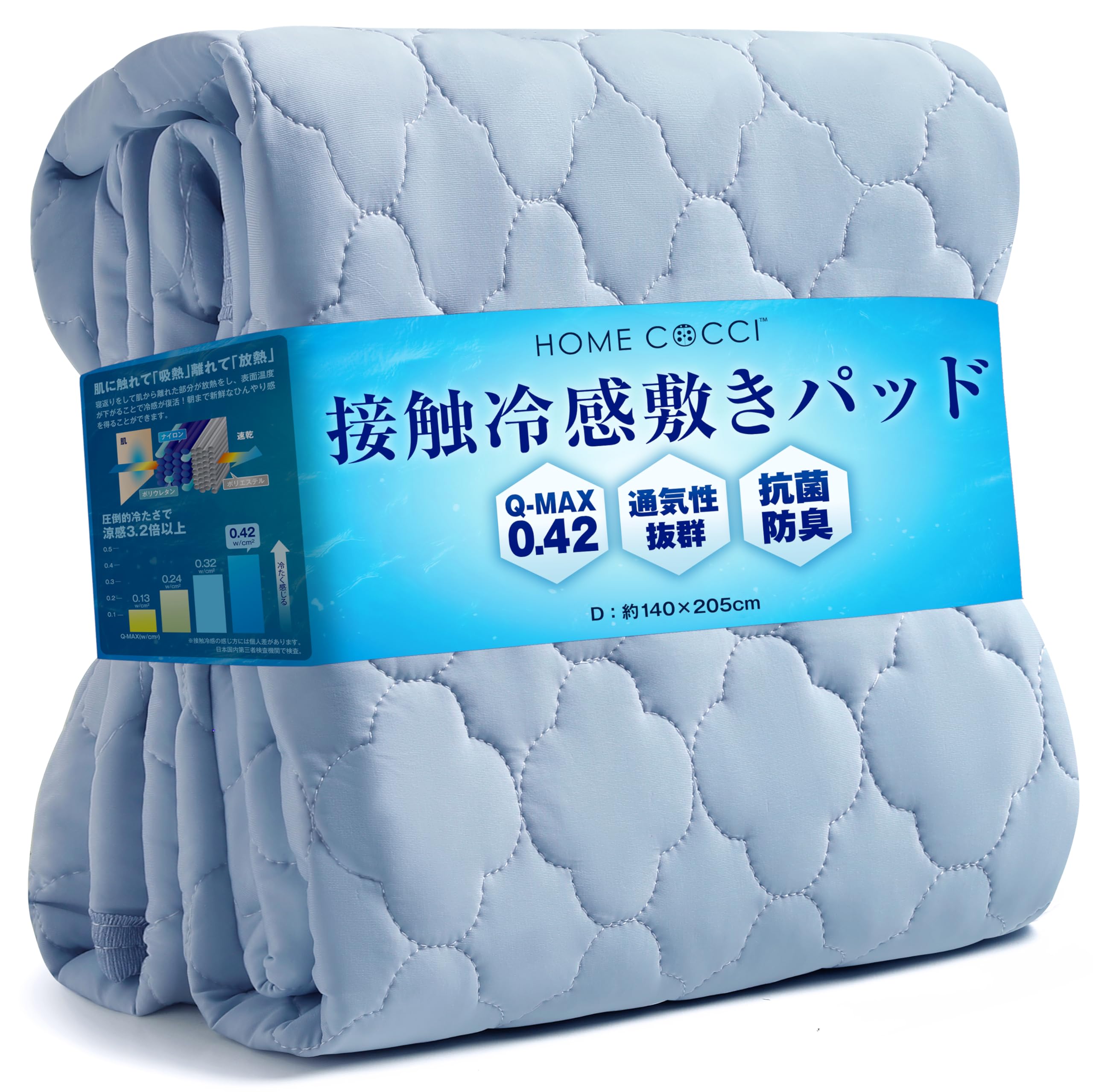 Amazon｜HOMECOCCI ひんやり敷きパッド 【ジメジメ解消