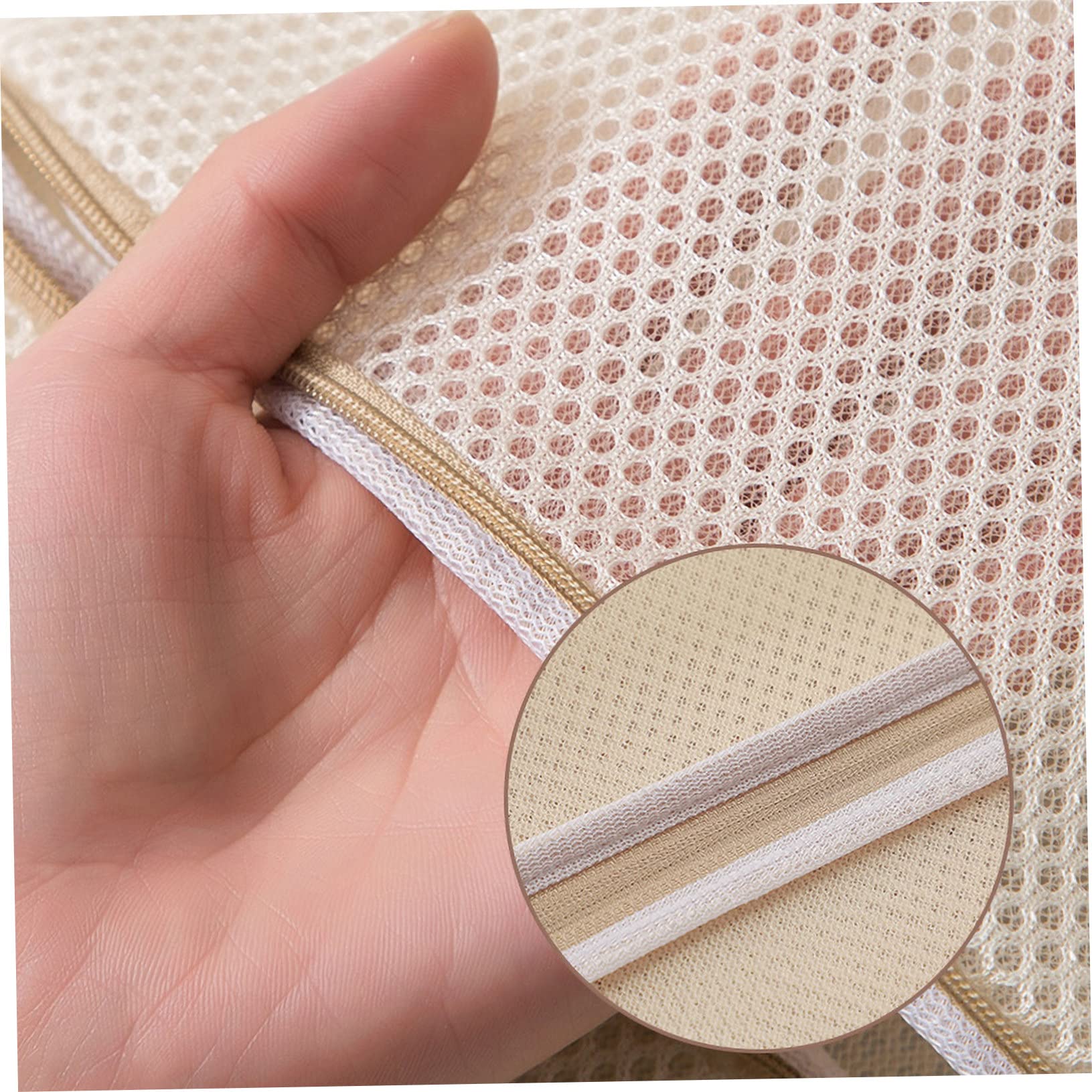 PRETYZOOM 15stücke Teiliges Waschbeutel Für Unterwäsche Und Socken Dicke Netzstruktur Waschmaschinenfest Für Zuhause Und Reisen Beige