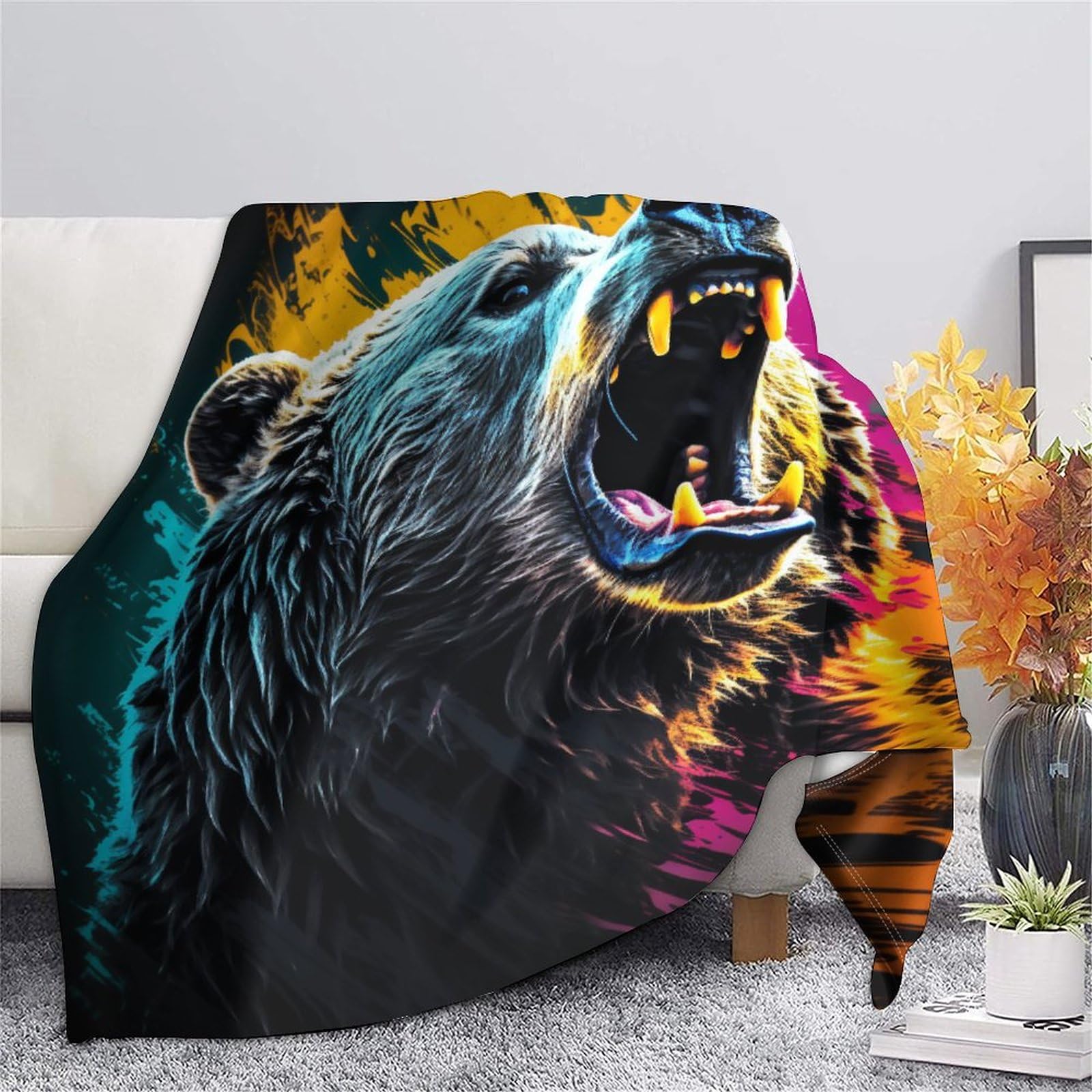 Koc polarowy, flanelowy, miękki, przytulny, gruby, ciepły, puszysty, oddychający, 3D, na kanapę, łóżko, dla dzieci, nastolatków, dorosłych, 150 x 200 cm