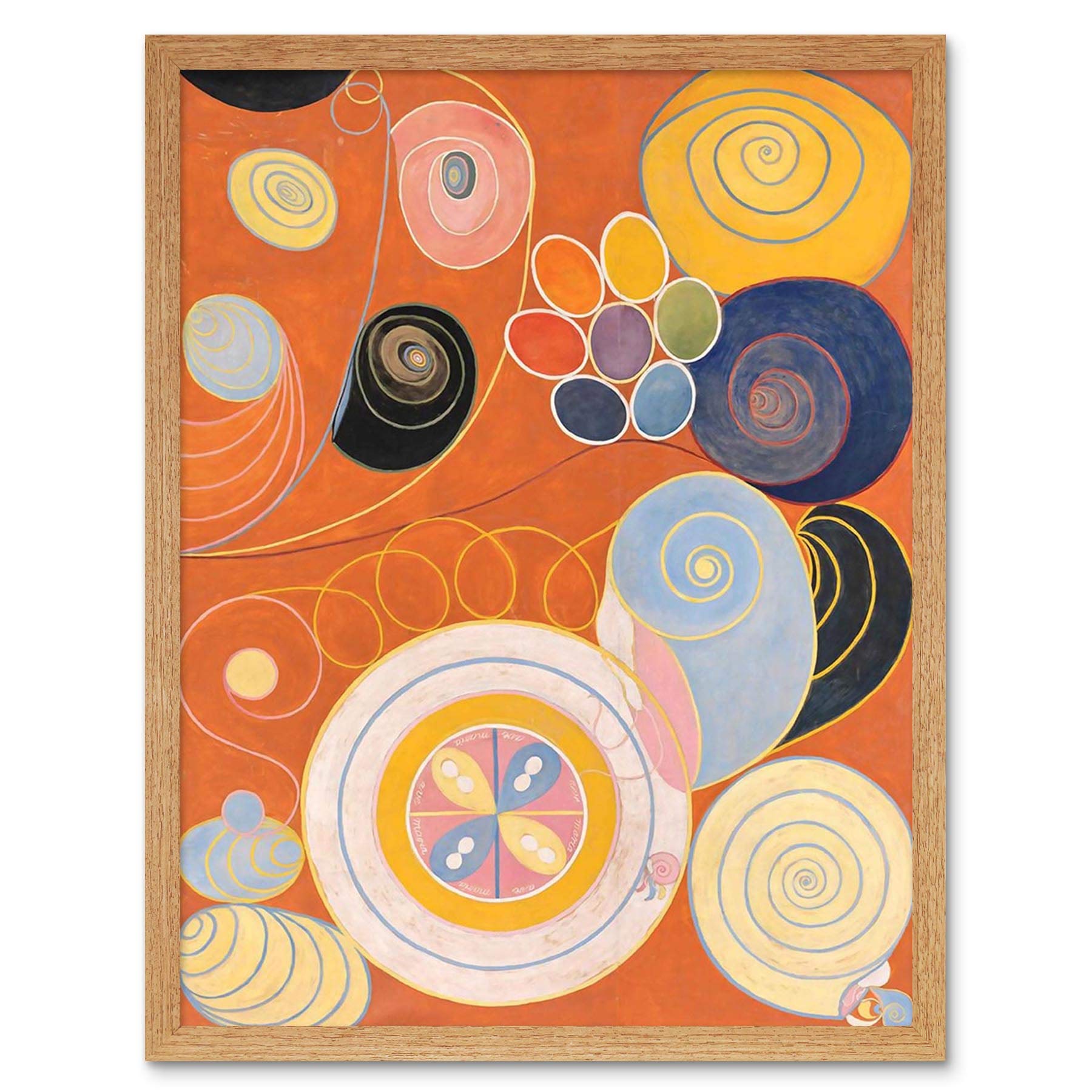 Wee Blue CooModern Hilma Af Klint Abstract Painting Art Print Framed Poster Wall Decor 12x16 inch