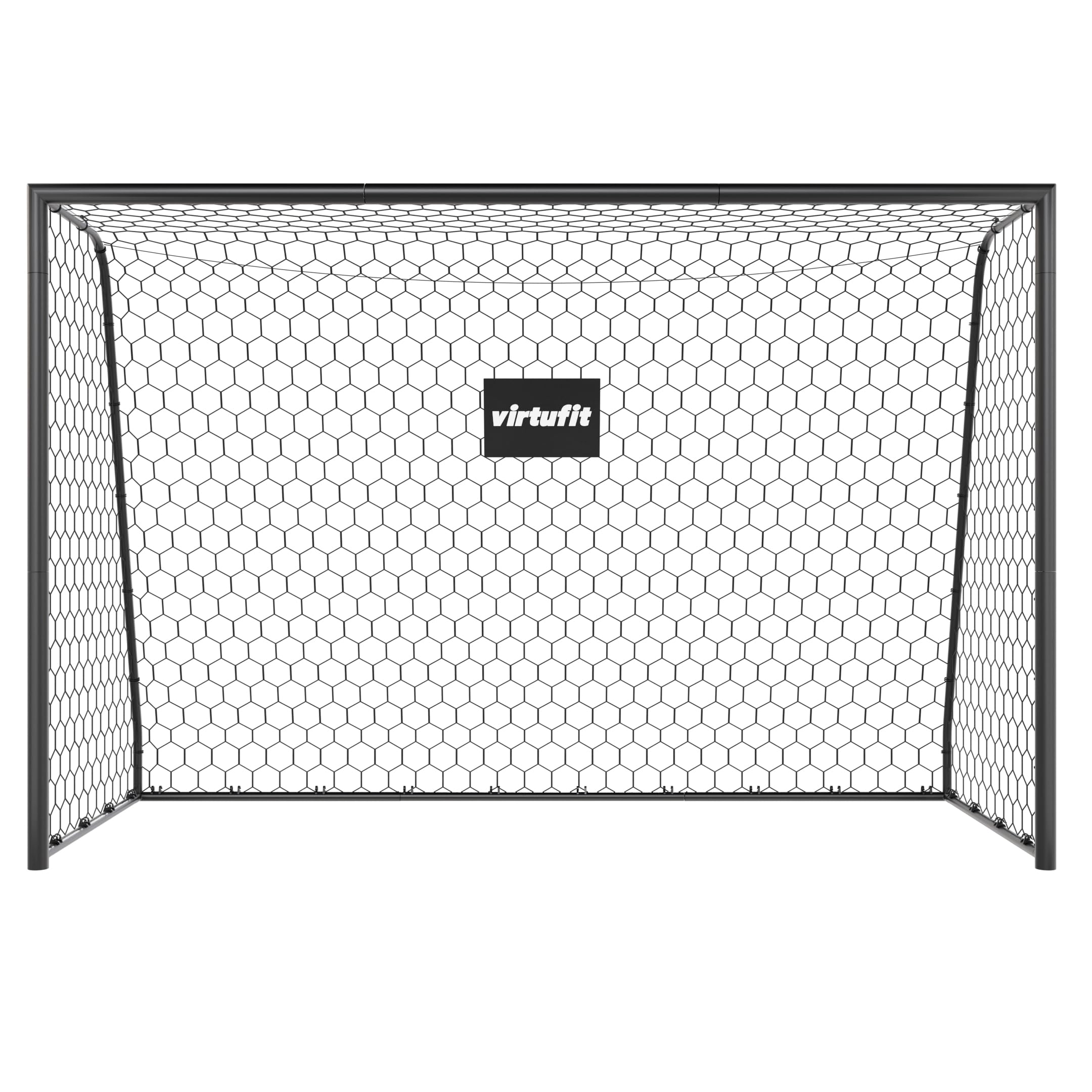 VirtuFit Scopo da calcio premium 300x200x120 cm, gabbia calcio stabile acciaio resistente intemperie rete ancoraggi terra