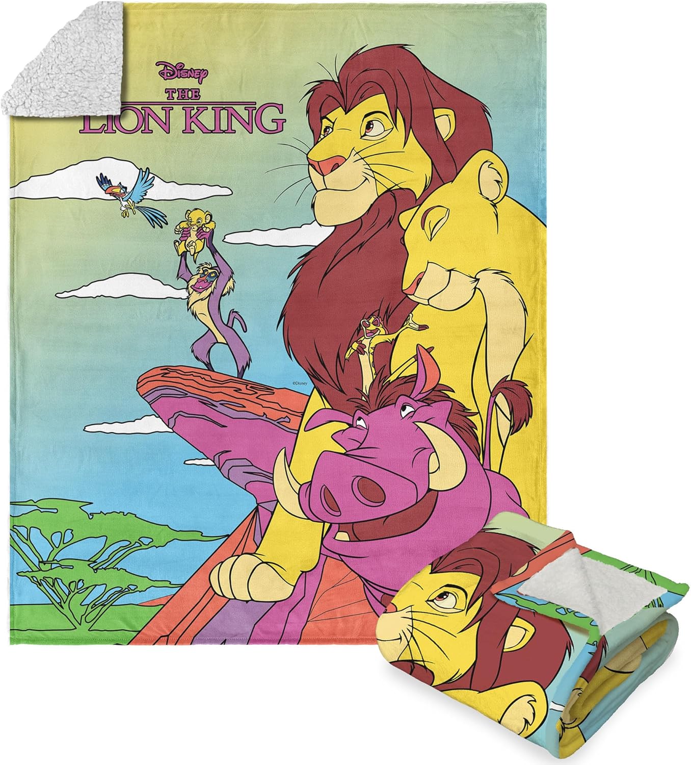 Disney Lion King Lion King Poster Silk Touch Sherpa Throw Blanket 50X60 Inches