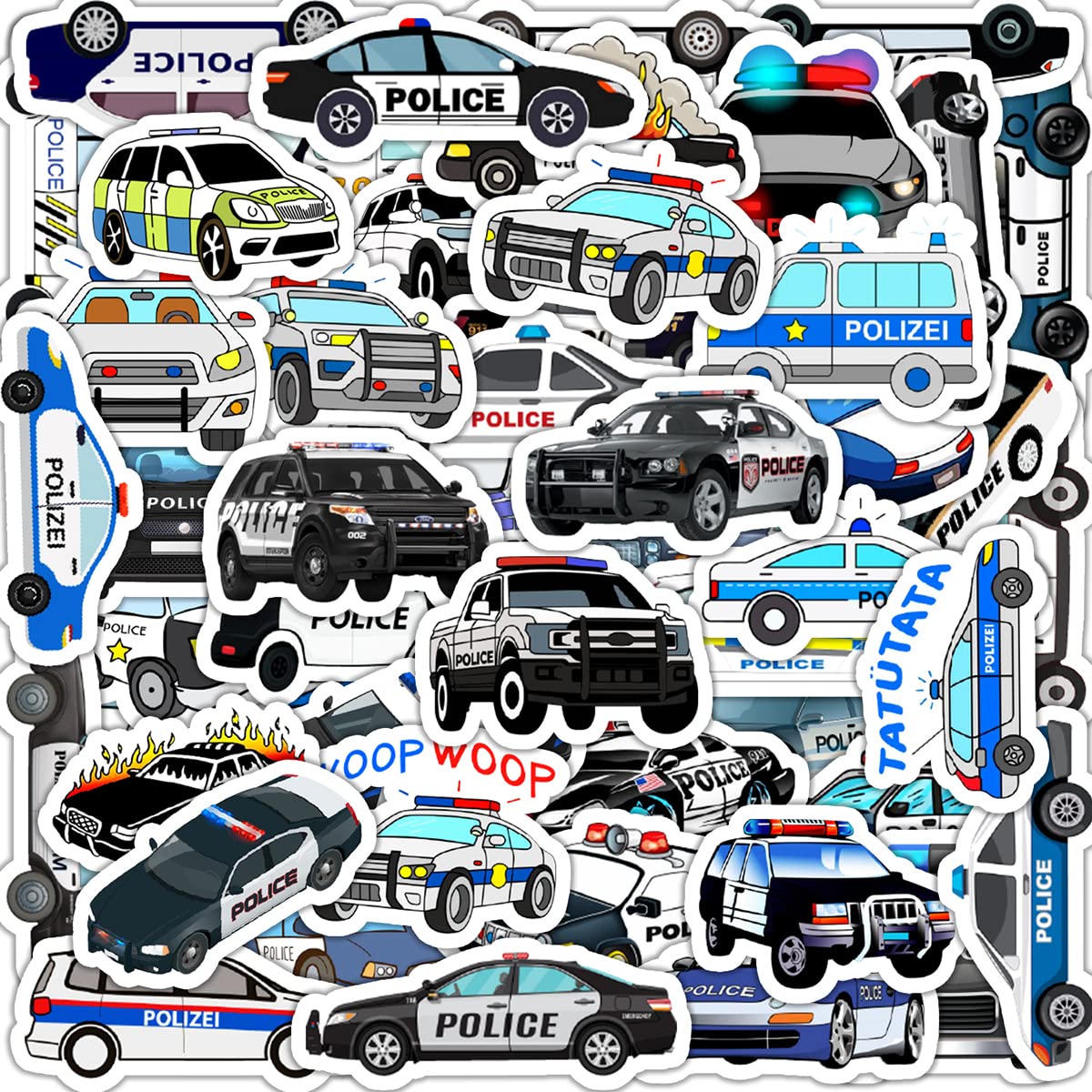 POLICE INTERCEPTOR Vinyl Decals - Set Of 2 For Fender Or Bumper