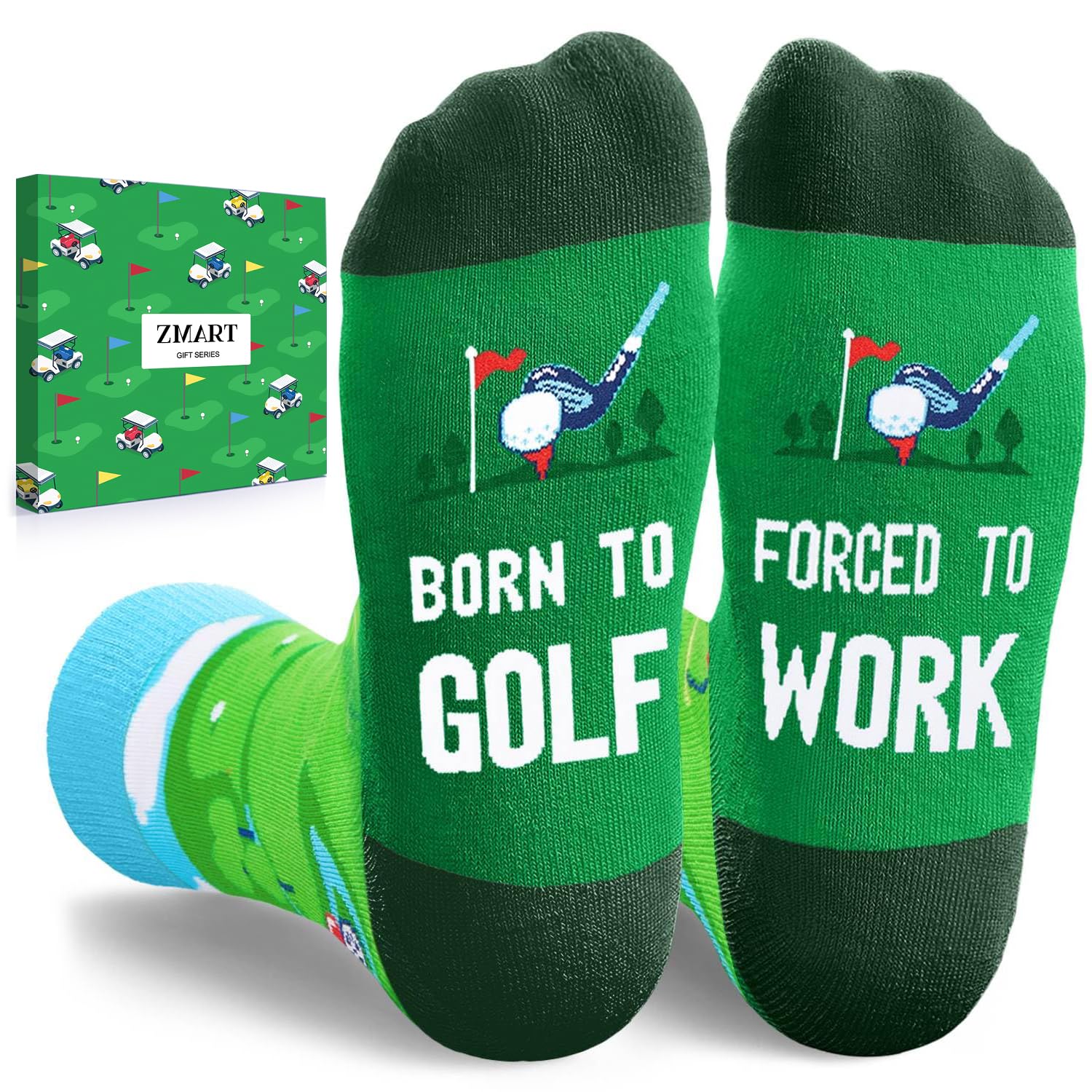 ZmartFunny Socks For Men Women - Outdoorsman Gifts For Surfer Camper Golfing Fishing Lovers