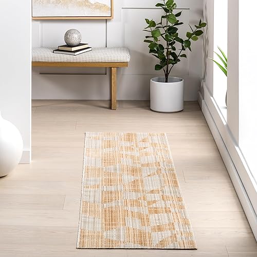 Miniatura 23 de nuLOOM Lotus Medallion - Alfombra lavable a máquina para interiores y exteriores, 7 x 10 pies, para sala de estar, patio, terraza, porche frontal,