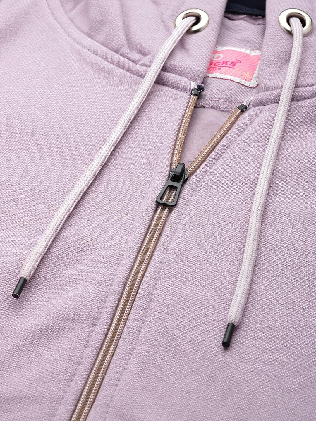 ADBUCKS Women's Stylish Regular Fit Sweatshirt for Winter | Fleece Hoodie | Zipper Jacket | Sweater (Lilac, 6XL) - Image 5 thumbnail