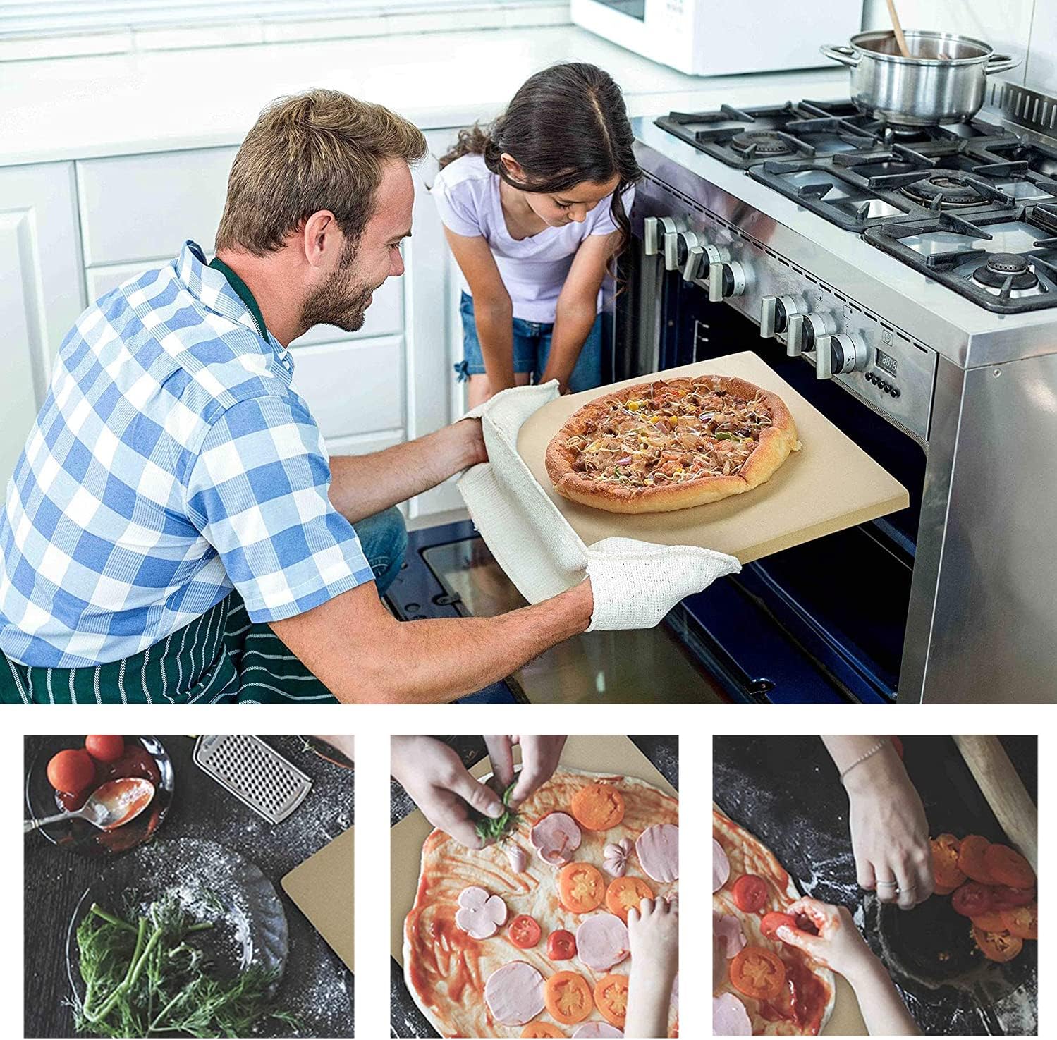 Pizza Peel 10 Inch Stainless Steel Pizza Paddle and Turner with Long Foldable Wooden Handle Pizza Spatula, Pizza Peel for Bread Oven and Grill Non Stick Pizza Shovel