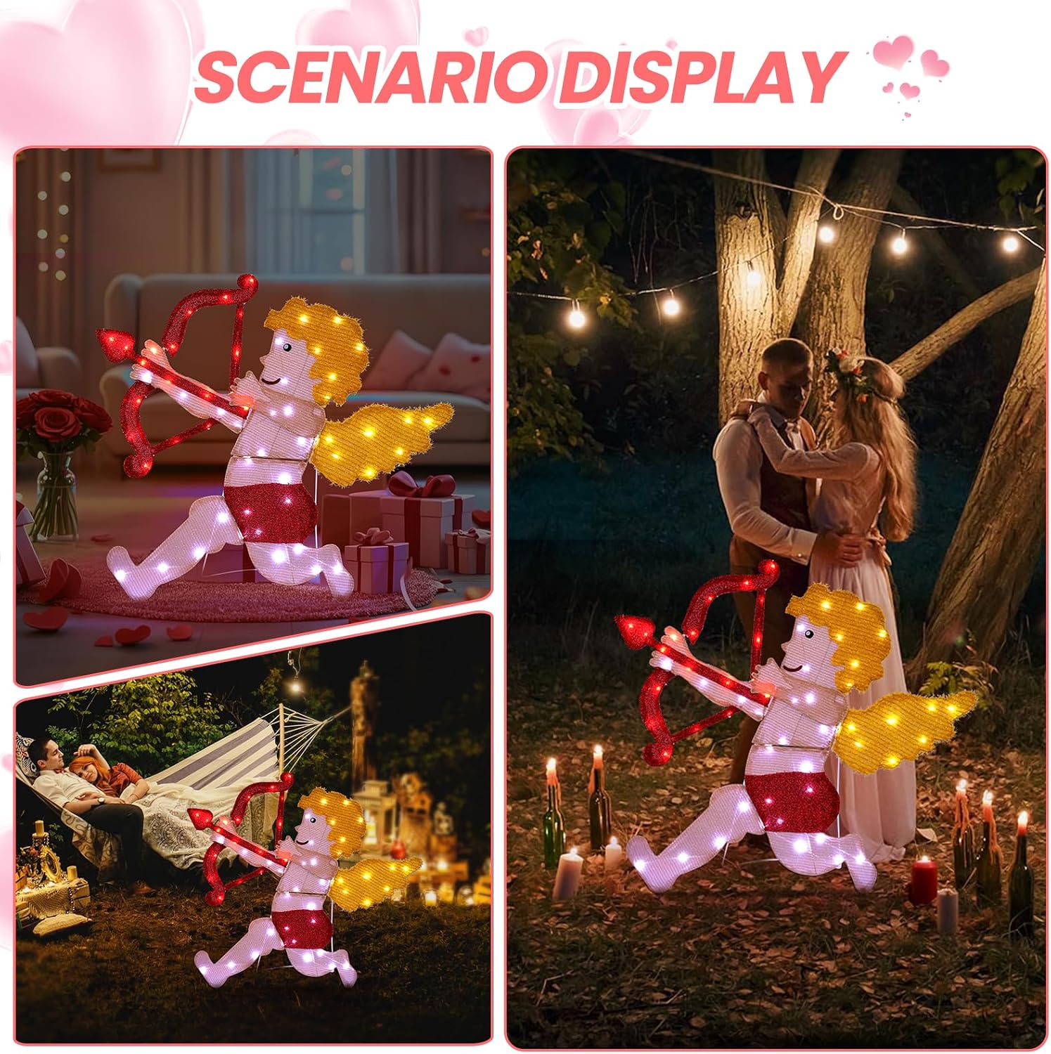Valentines Day Decorations Outdoor, Cupid Garden Valentine's Day, Romantic Cupid Decoration for Valentine Lawn Farmhouse Outdoor Decor