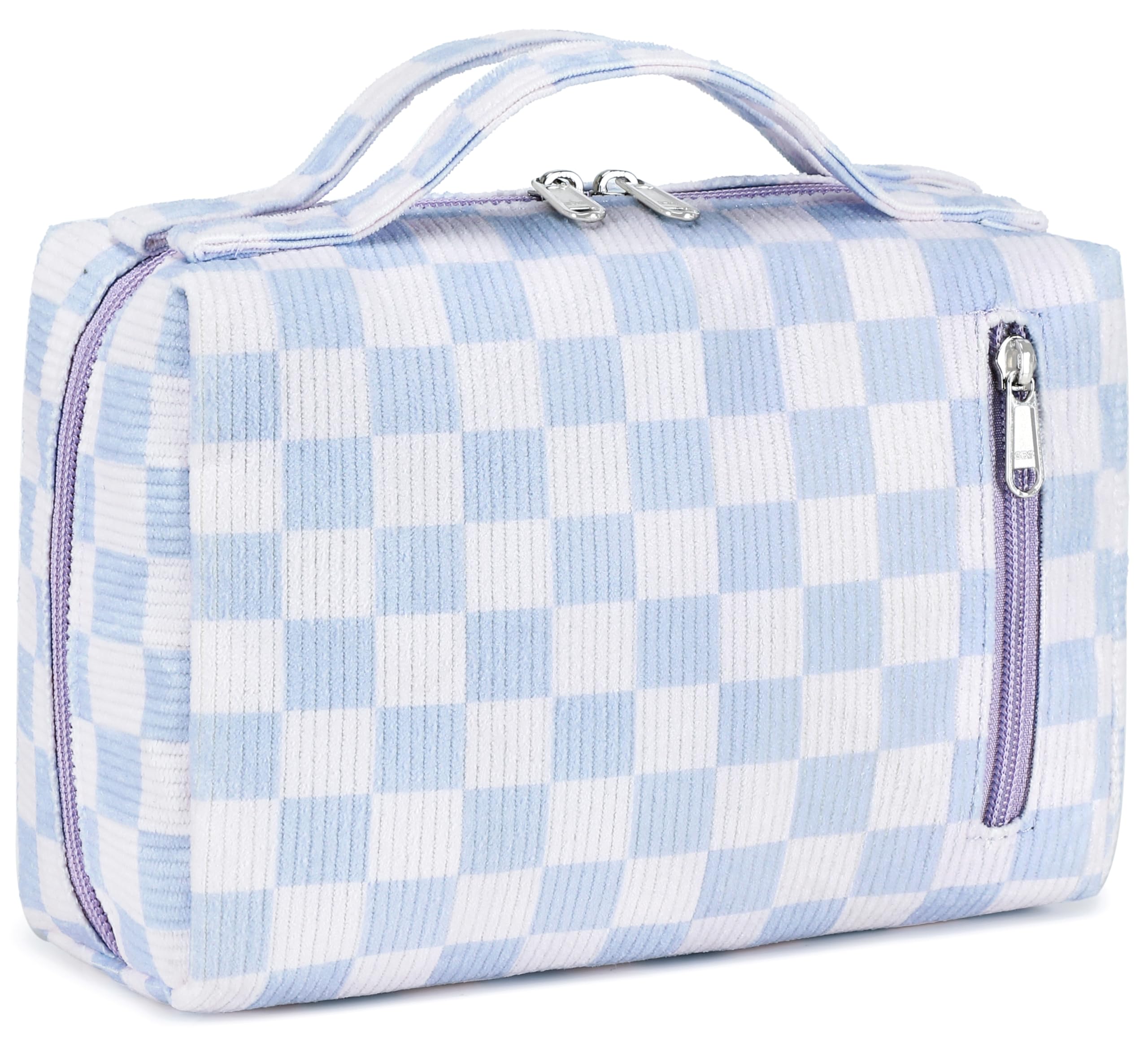 Bluboon Makeup Bag Zipper Pouch Travel Portable Cosmetic Bag Organizer for Women and Girls