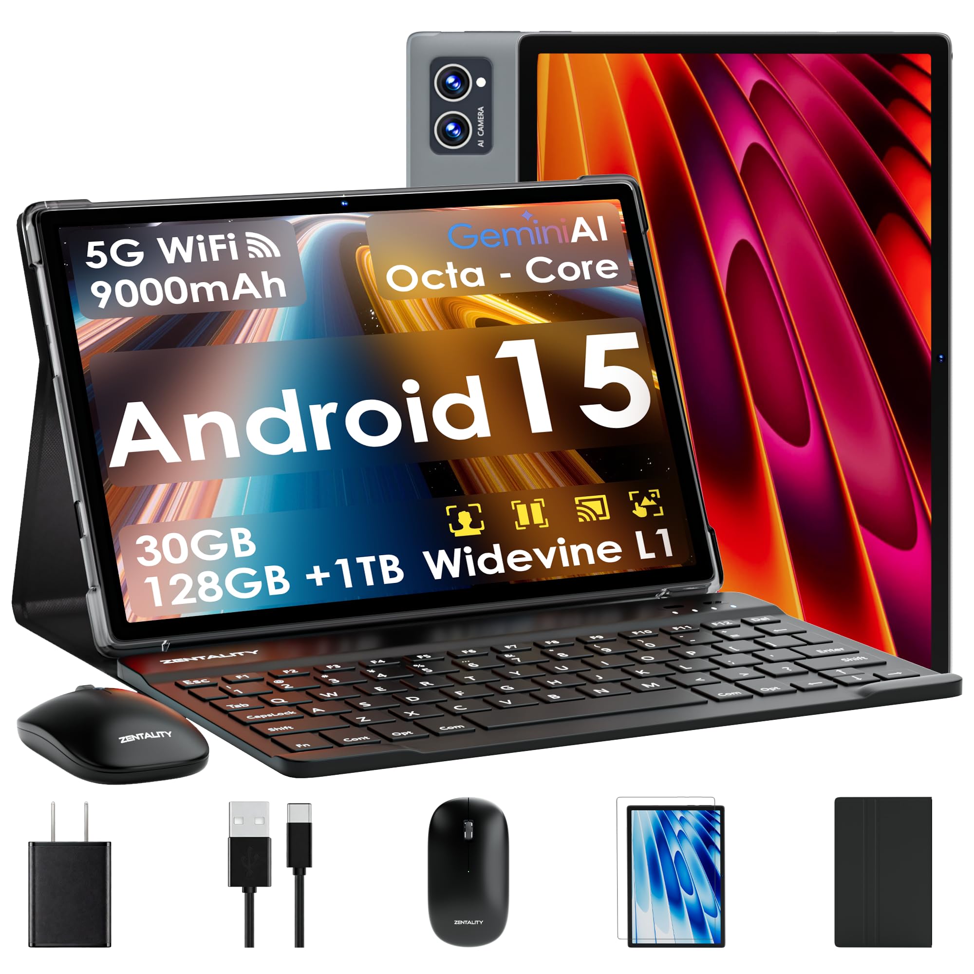 Amazon.com : 2026 Tablet 10 inch Android 15 Tablets with Keyboard