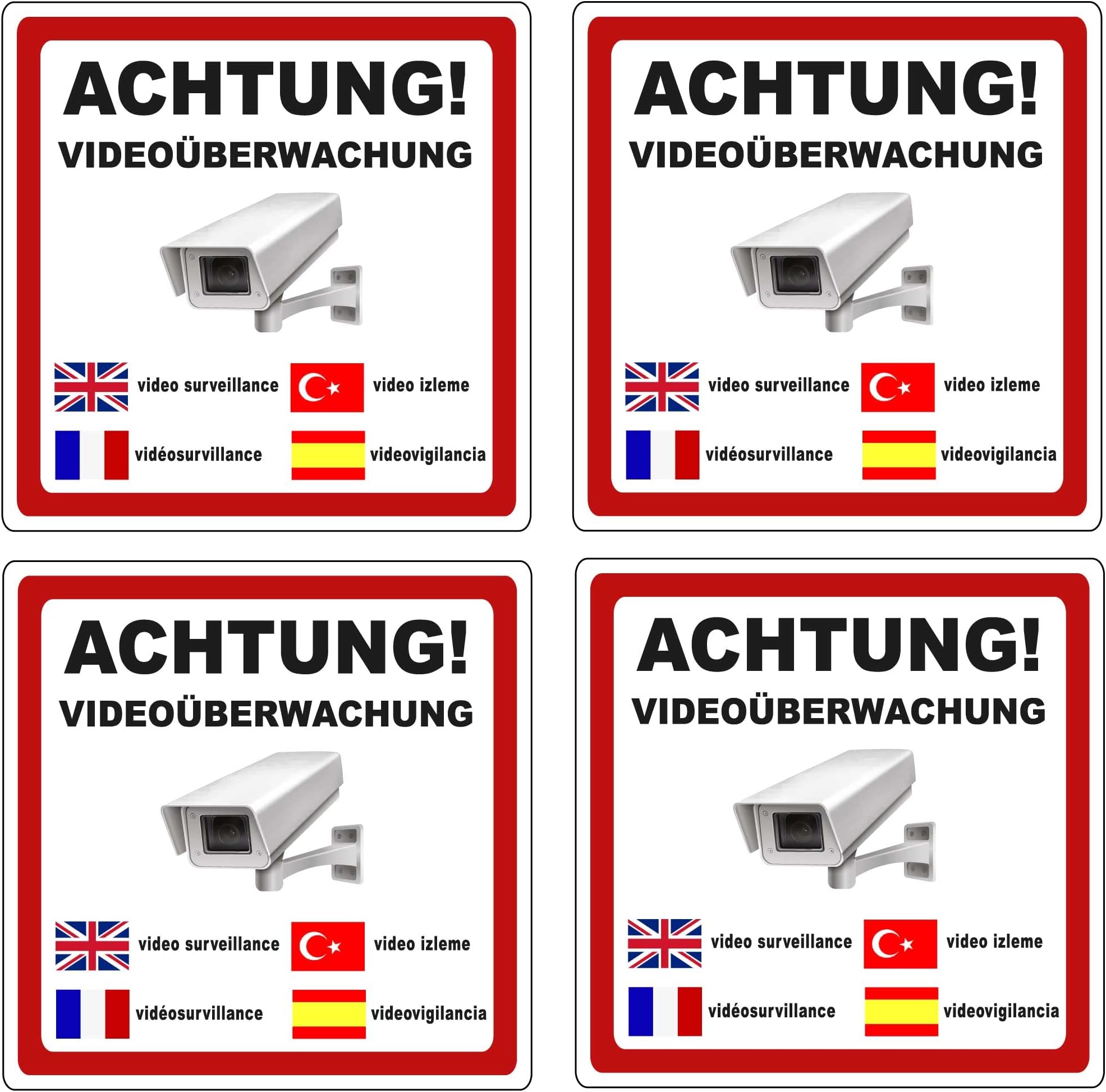 Kauf Achtung Videoüberwachung - Attention Video Surveillance schild | | DE-W2376 Kauf Achtung Videoüberwachung - Attention Video Surveillance schild | | DE-W2376