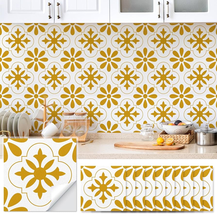 mam&#39;shopページ Amazon.com: AM AMAONM 10pcs 20x20cm Removable Square Vintage