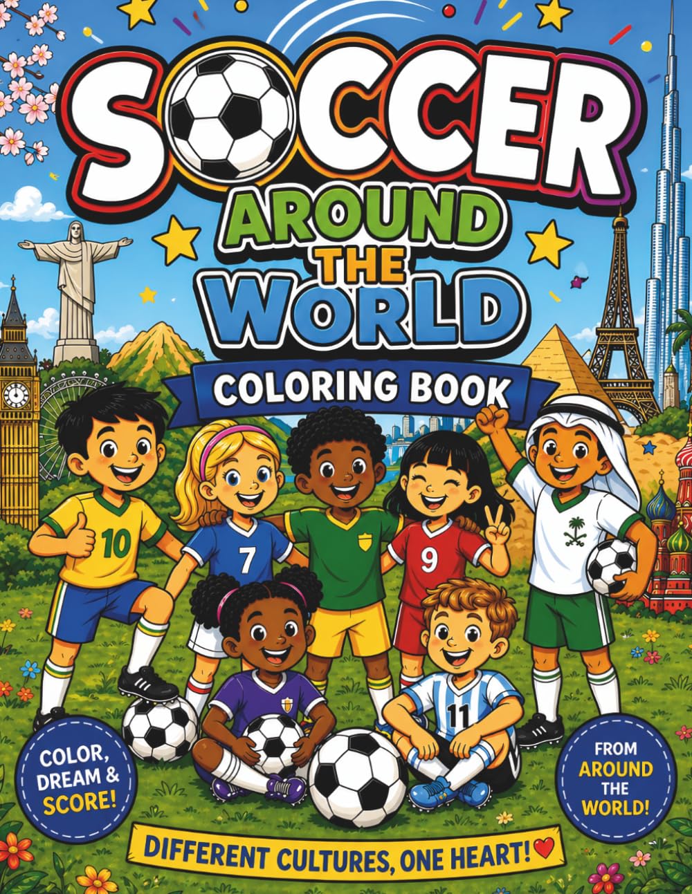 SOCCER AROUND THE WORLD: COLORING BOOK