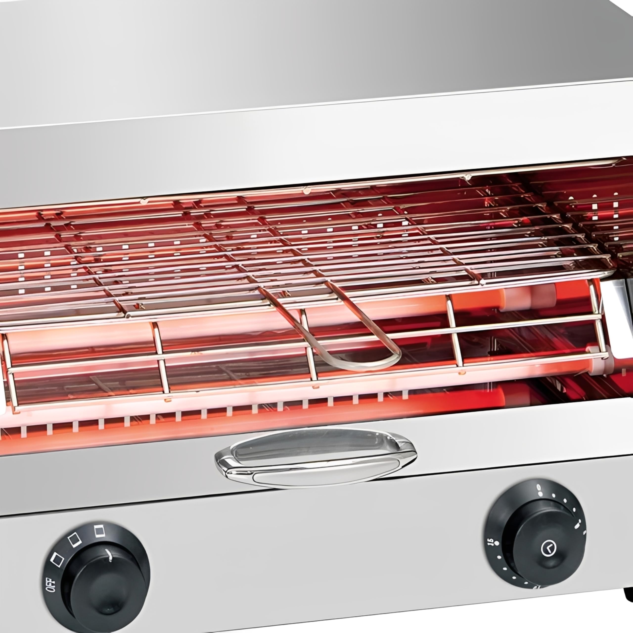 MBH - Tostadora industrial eléctrica 1 piso INOX para HOSTELERÍA. Horno tostador de pan profesional para bar y restaurante.