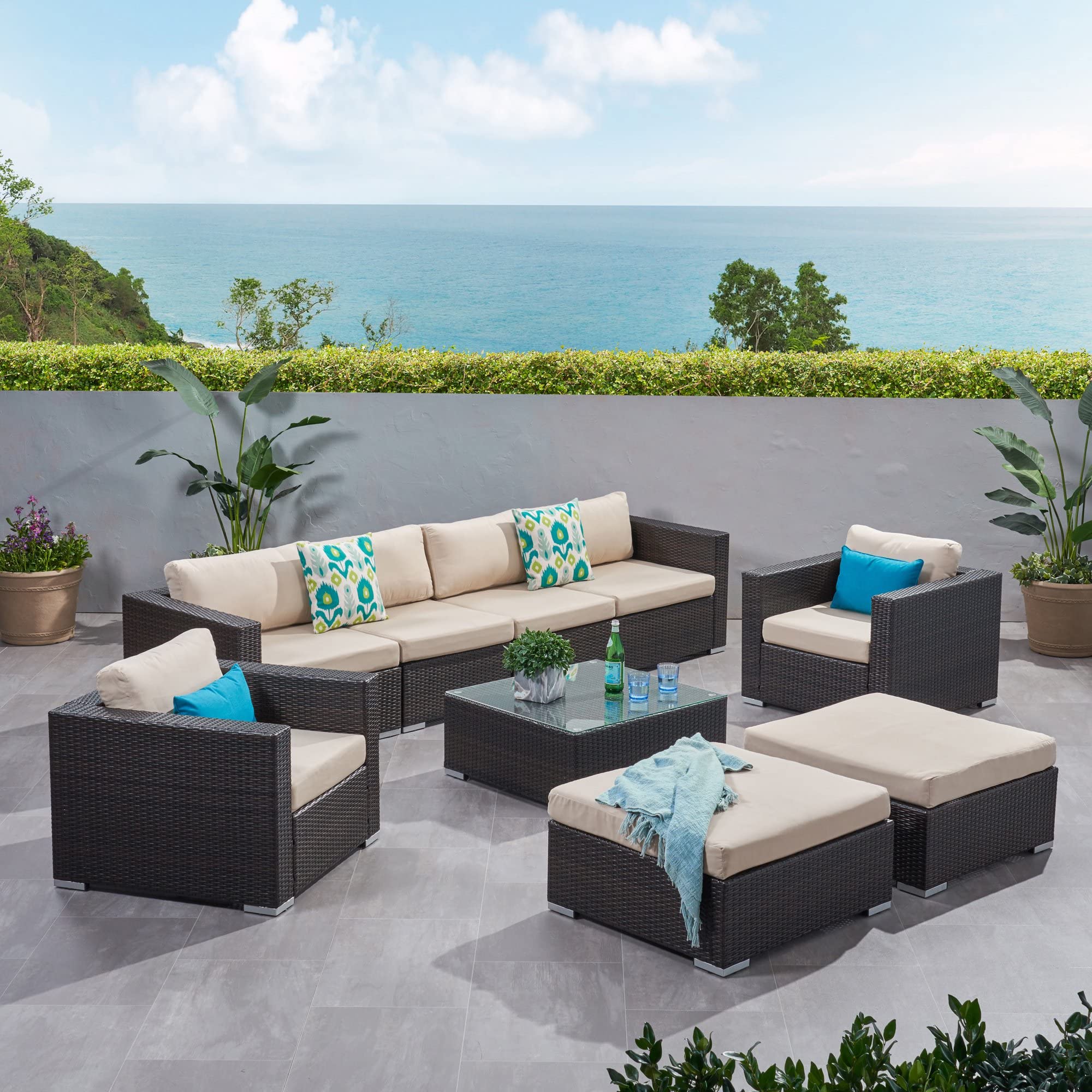 Buy DEVOKO 6 Pieces Outdoor Conversation Set Patio Furniture Manual