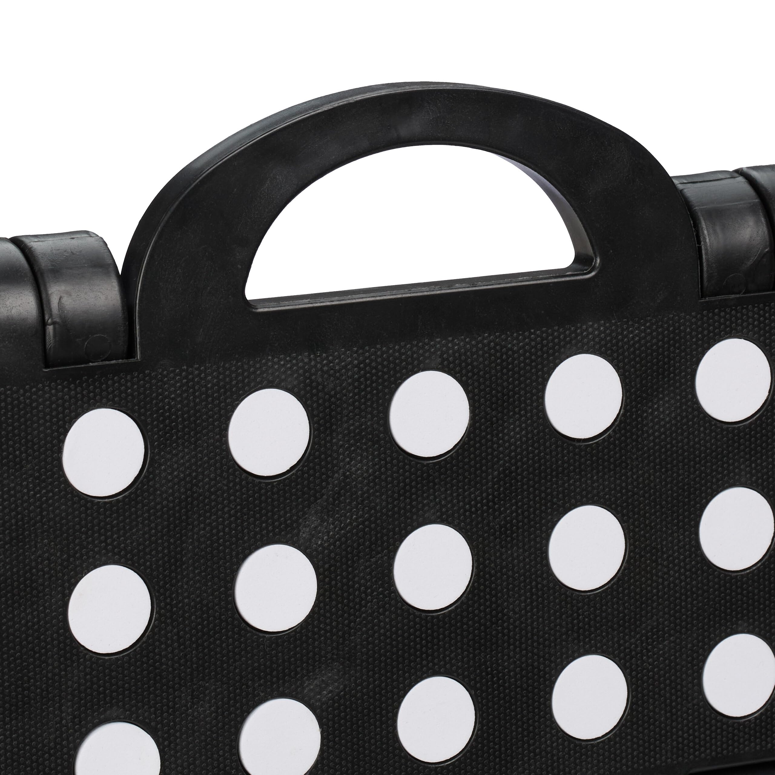 Relaxdays Taburete Plegable Portátil Escalón Baño 150 kg 22 x 35 x 28 cm Negro