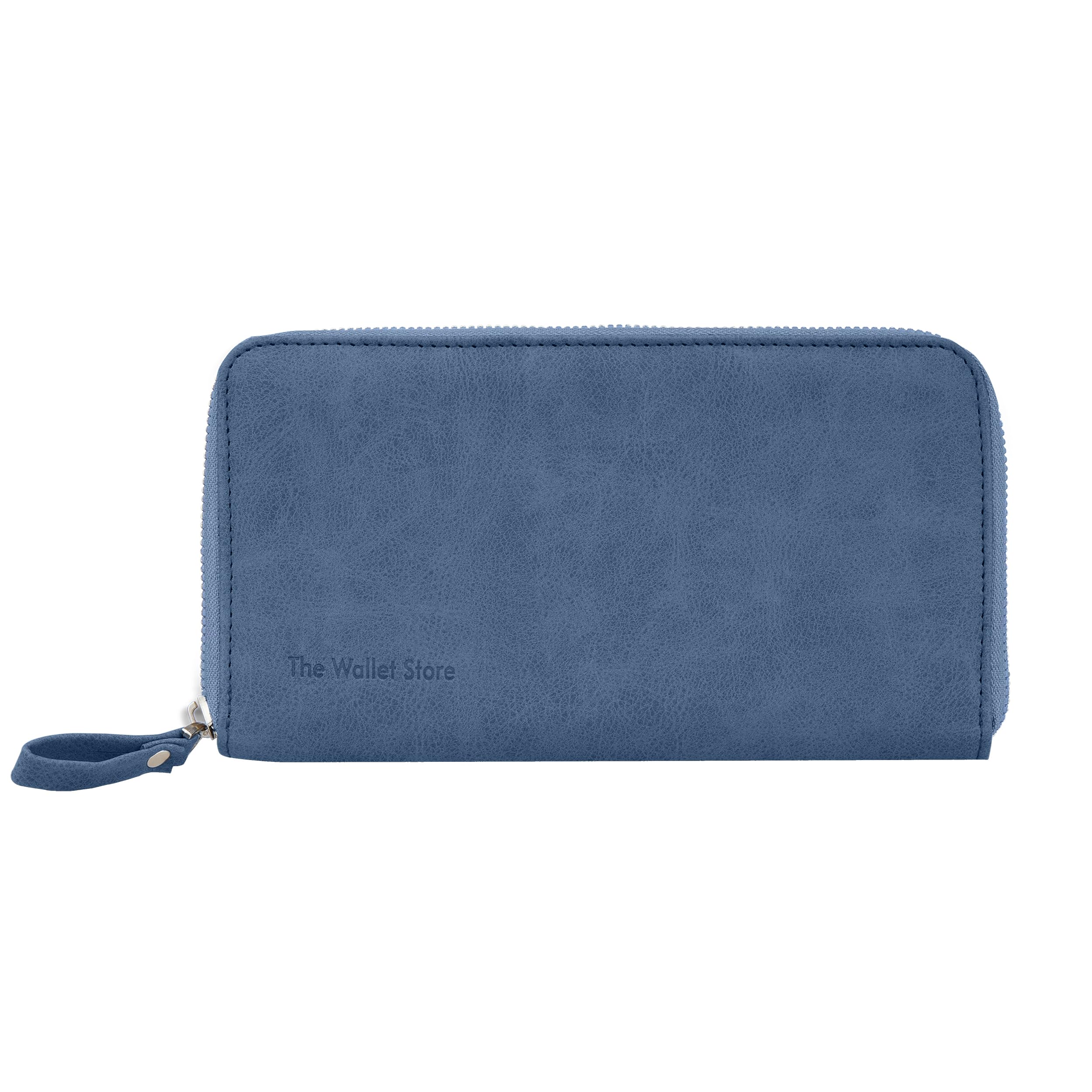 The Wallet Store Suede Leather Zipper Clutch For Her - Beige