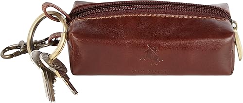 Miniatura 3 de Visconti MZ18 Monza - Llavero de piel auténtica con cremallera, marrón,negro, Visconti Mz18 Monza - Llavero de piel auténtica con cremallera