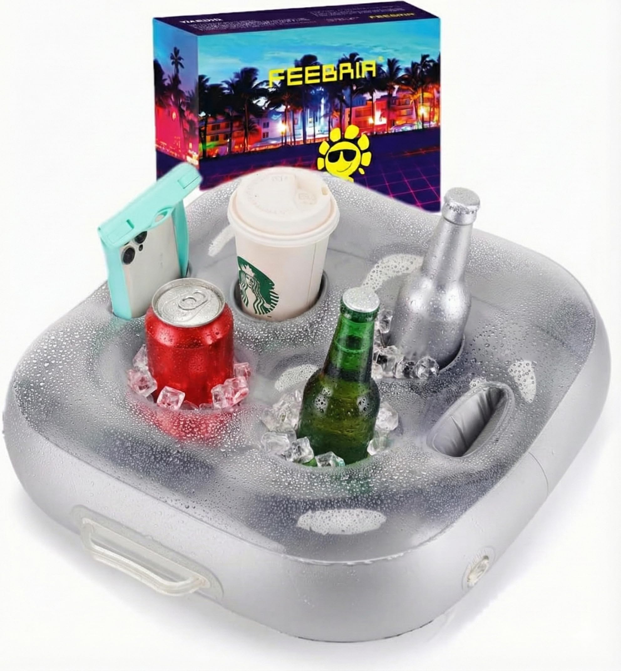 Floating Drink Holder,Pool Drink Holder Floats,pool&hot tub accessories, Upgraded Design for Pool Fun,Party,hot tub
