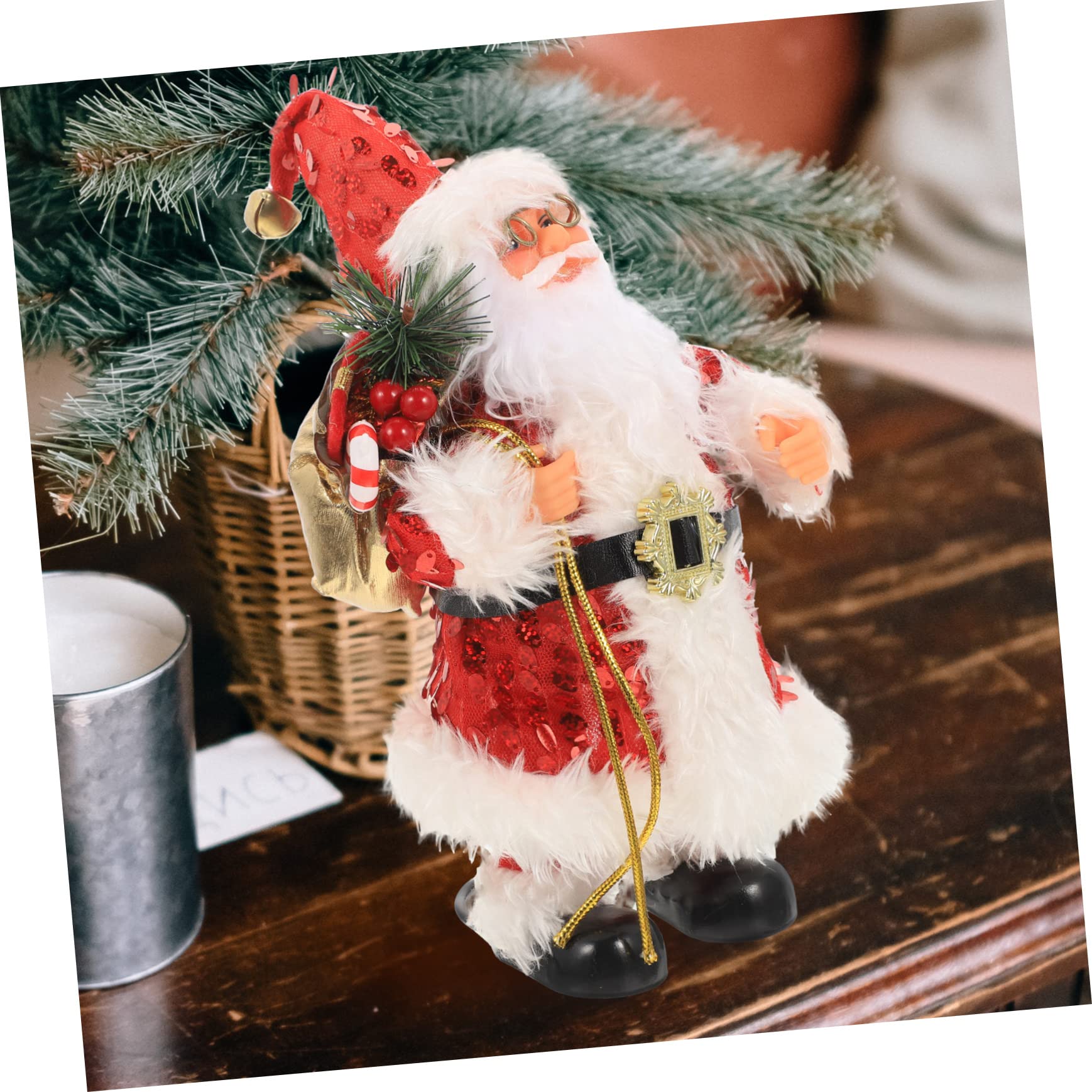 Cabilock 2 Pezzi Babbo Natale Peluche Pupazzo Di Neve Giocattoli Gonfiabili Figurina Ornamenti Renna Natale Decorazioni Natalizie Ornamento Di Natale In Piedi Figura Di Babbo Natale Figura