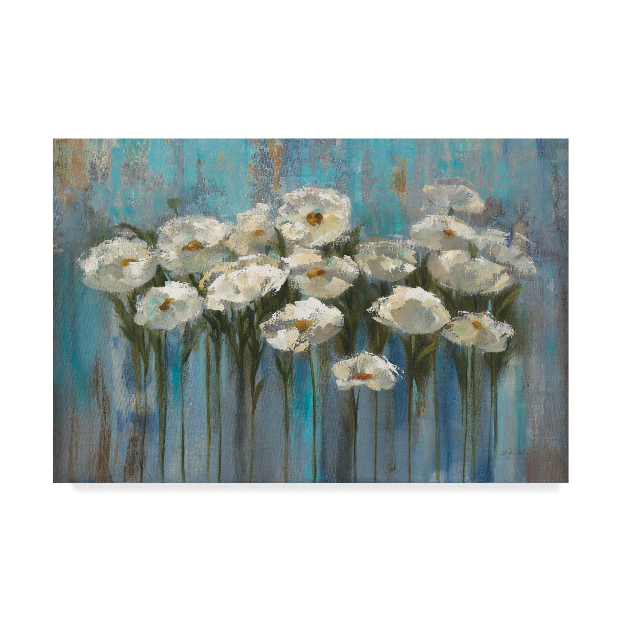 Trademark Fine Art Anemones by The Lake by Silvia Vassileva, 30x47-Inch