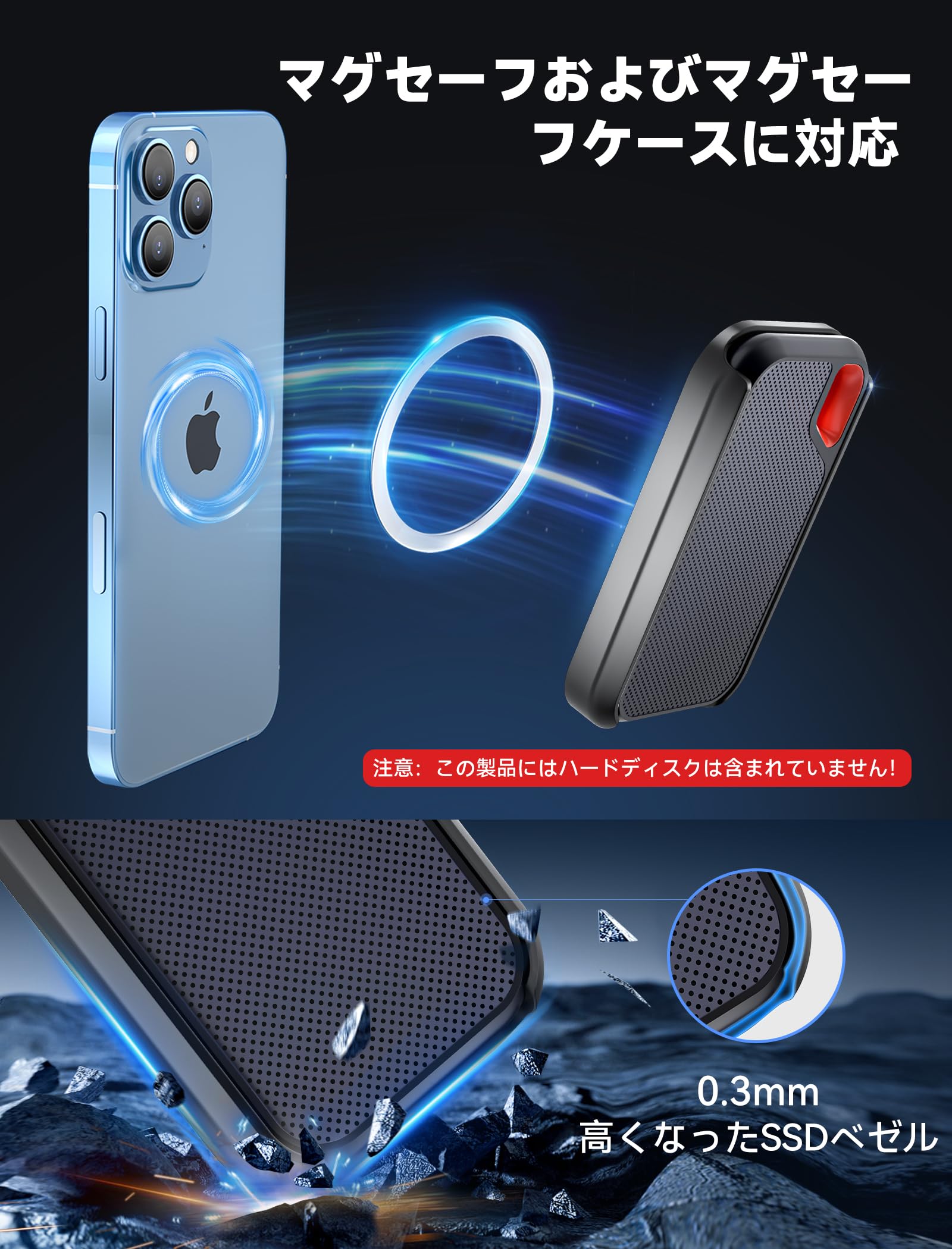 Amazon.co.jp: 磁気ハードドライブケース サンディスク E61 SSD用