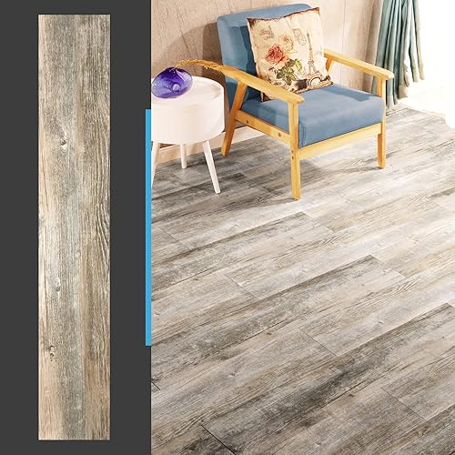 Miniatura 42 de Art3d Paquete de 36 baldosas de vinilo de 54 pies cuadrados para despegar y pegar, aspecto de madera, adhesivo e impermeable para dormitorio, sala