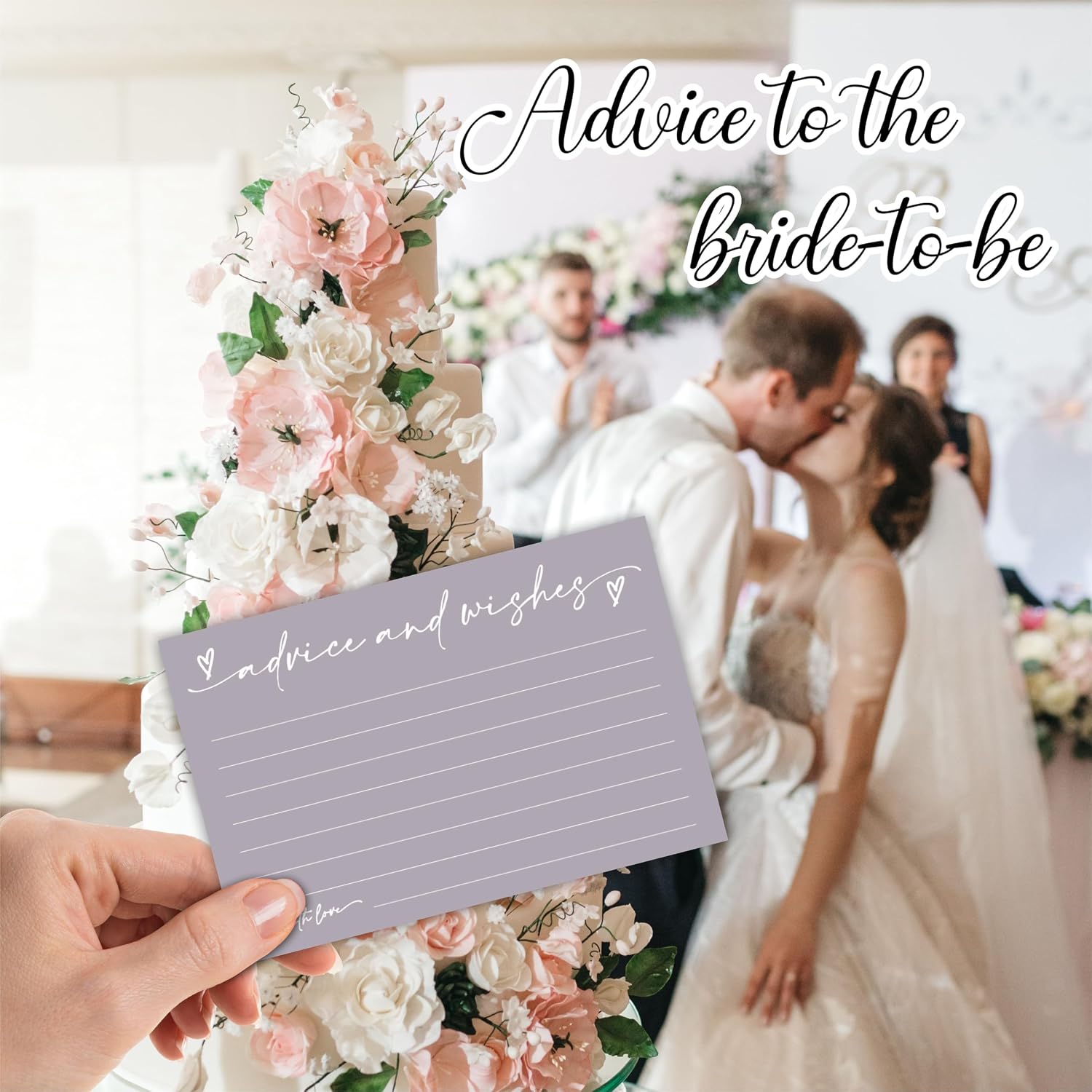 30 Advice & Wishes Cards - Pale Purple - Double Sided Fill-In Advice Cards For Bridal, Wedding, Graduate Party, Mr & Mrs, Retirement, Baby Shower, Party Favor & Supplies - B05 image 5