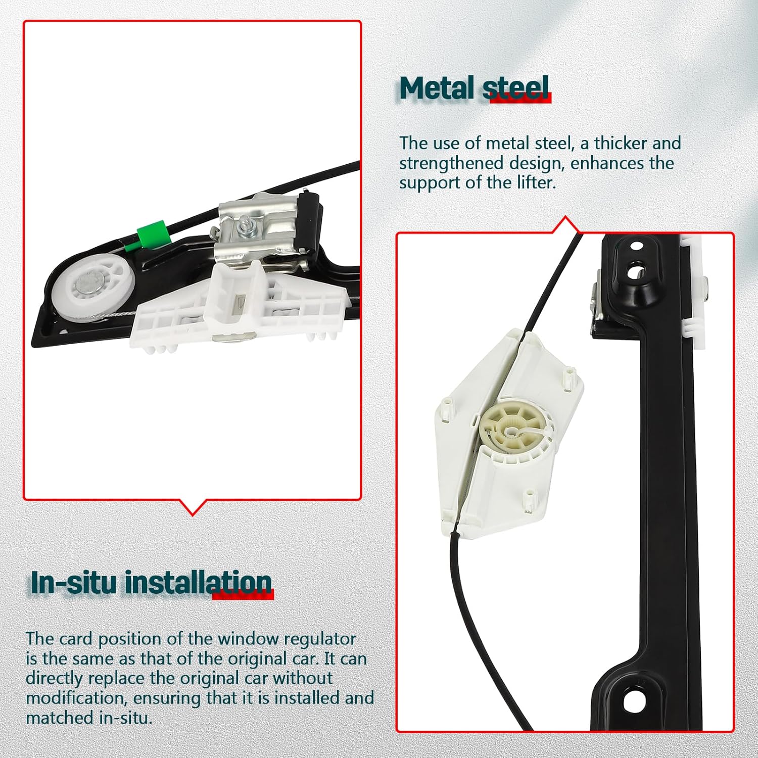 FINDAUTO Power Window Regulator Without Motor Replacement for 2007-2013 for Ford Edge,2007-2015 for Lincoln MKX,Rear Passenger Side, 749-885