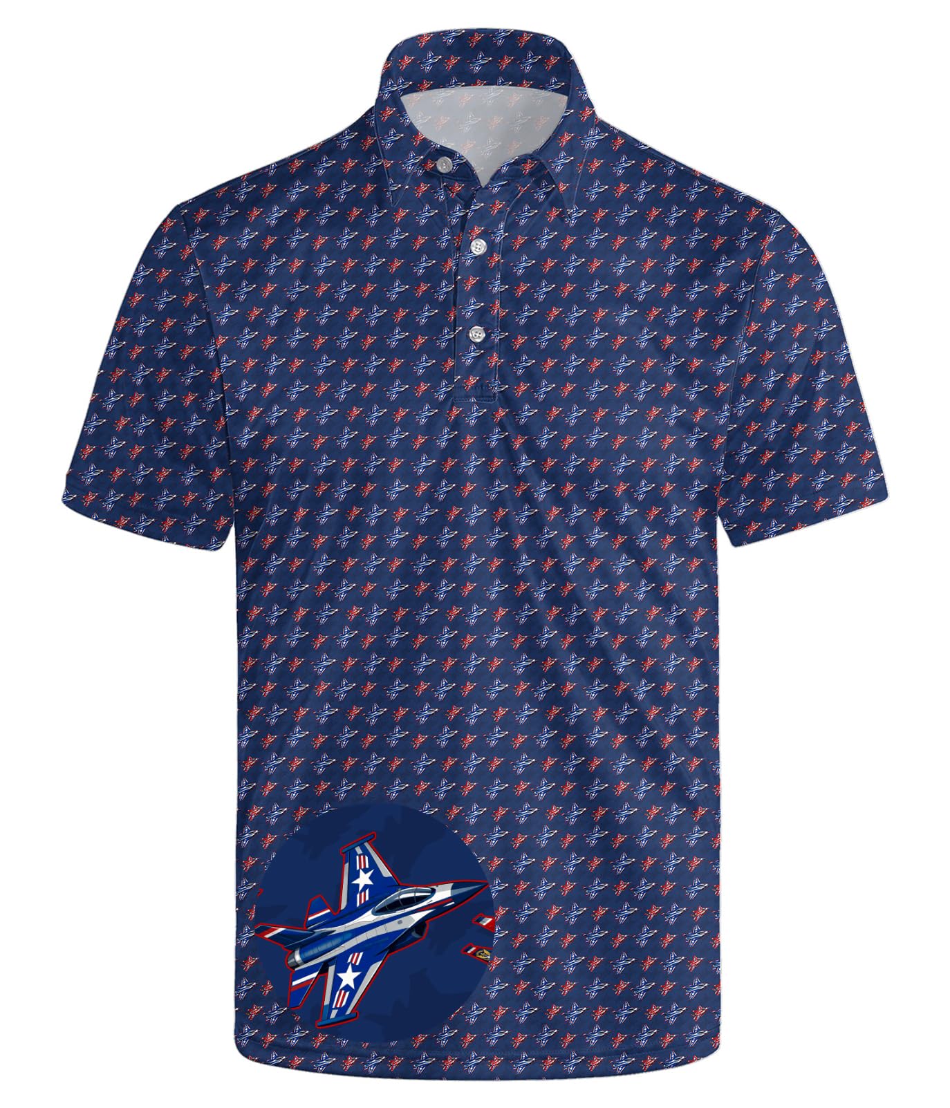 Men's Funny Golf Shirt Short Sleeve, Casual Polo Shirts for Men