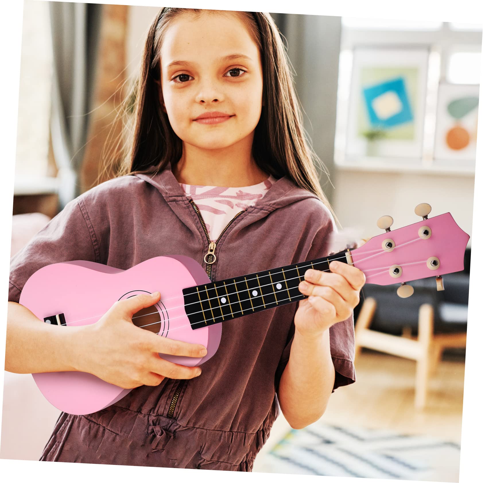 Ukulélé de Tilleul avec Sac Cordes de Rechange et Médiator Instrument Musical pour Garçon Fille et Adultes pour Débutants