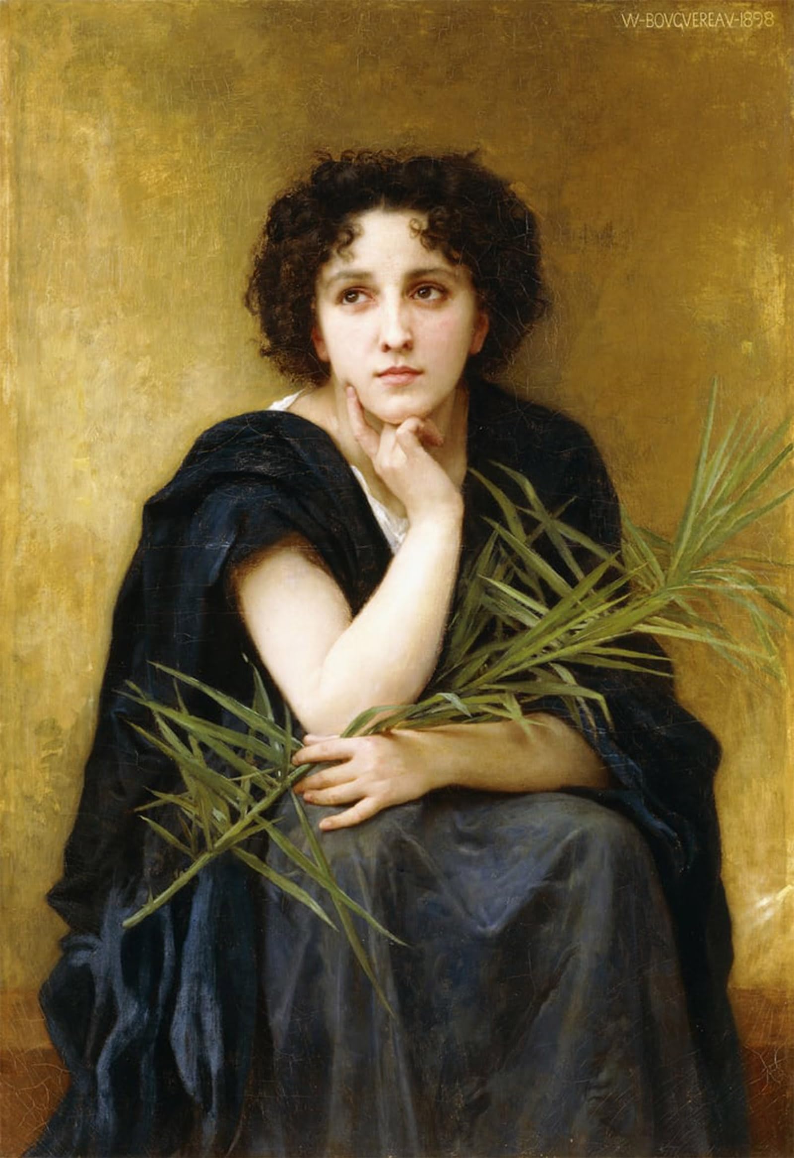 SERENDIPITP Aesthetic Poster Photo Wall Print Retro Picture the Milk Soup by William Adolphe Bouguereau Modern Wall Artwork for Home Decor 60x90cm