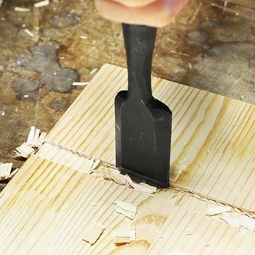 Miniatura 4 de KAKURI Cincel de madera japonesa para carpintería de 1-14 pulgadas (1.181in), fabricado en Japón, cincel japonés Oire Nomi, cuchilla de acero