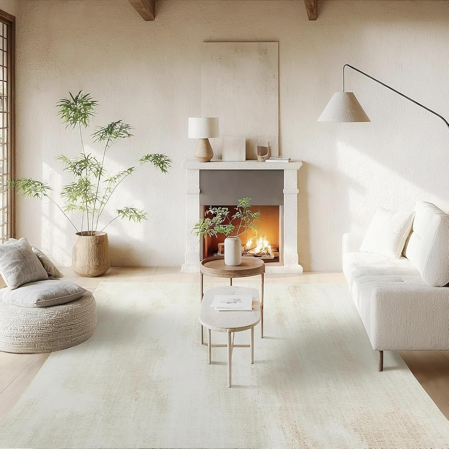 Tapis de cuisine lavable beige pour en finir avec les taches et les glissades