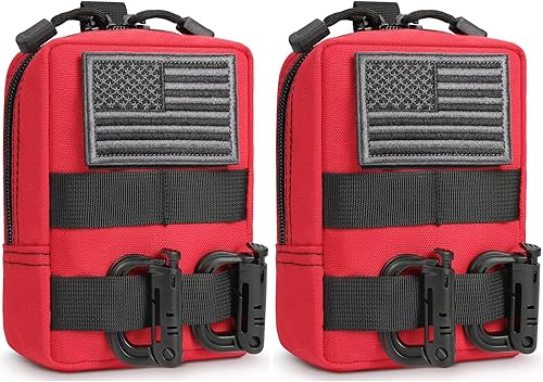 Miniatura 16 de Paquete de 2 bolsas Molle – Bolsa táctica compacta resistente al agua EDC bolsa pequeña de utilidad