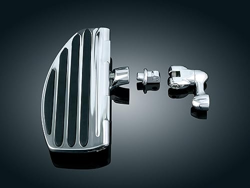 Kuryakyn Controles de pie de motocicleta 7916 Conversiones de placa ISO para conductor o pasajero, cromado, 1 par