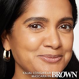 LAURA GELLER NEW YORK Kajal Longwear Mascara, Brown - Lengthening, Defining, Curling, Buildable Formula Eye Makeup - Natural Look for Everyday