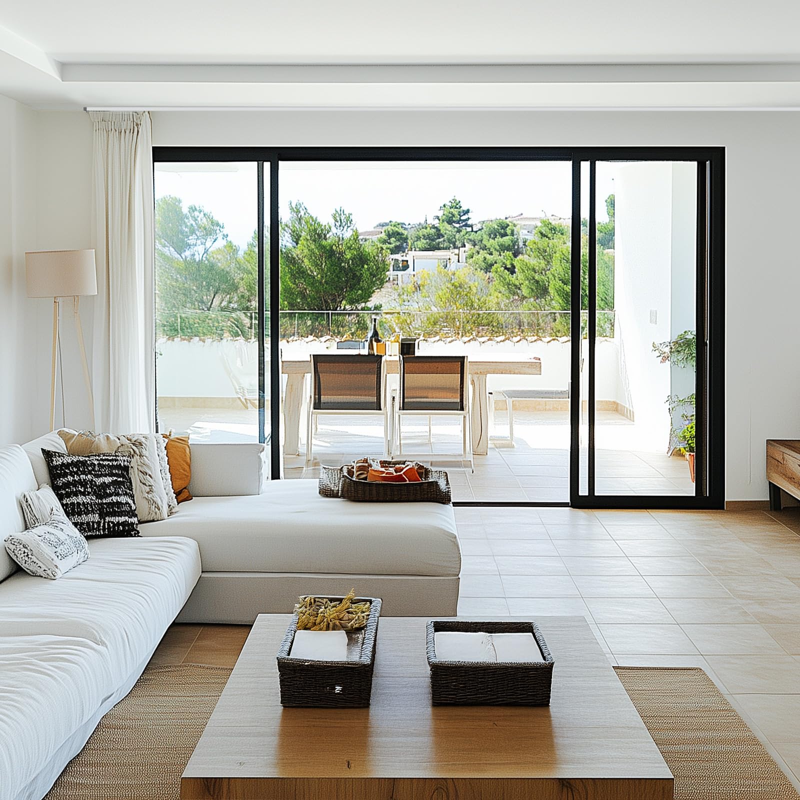 Barra de cortina retráctil 130-240cm, barra de techo de aluminio, kit de barras silenciosas, barra de cortina de separación para ventanas y habitaciones, Blanco