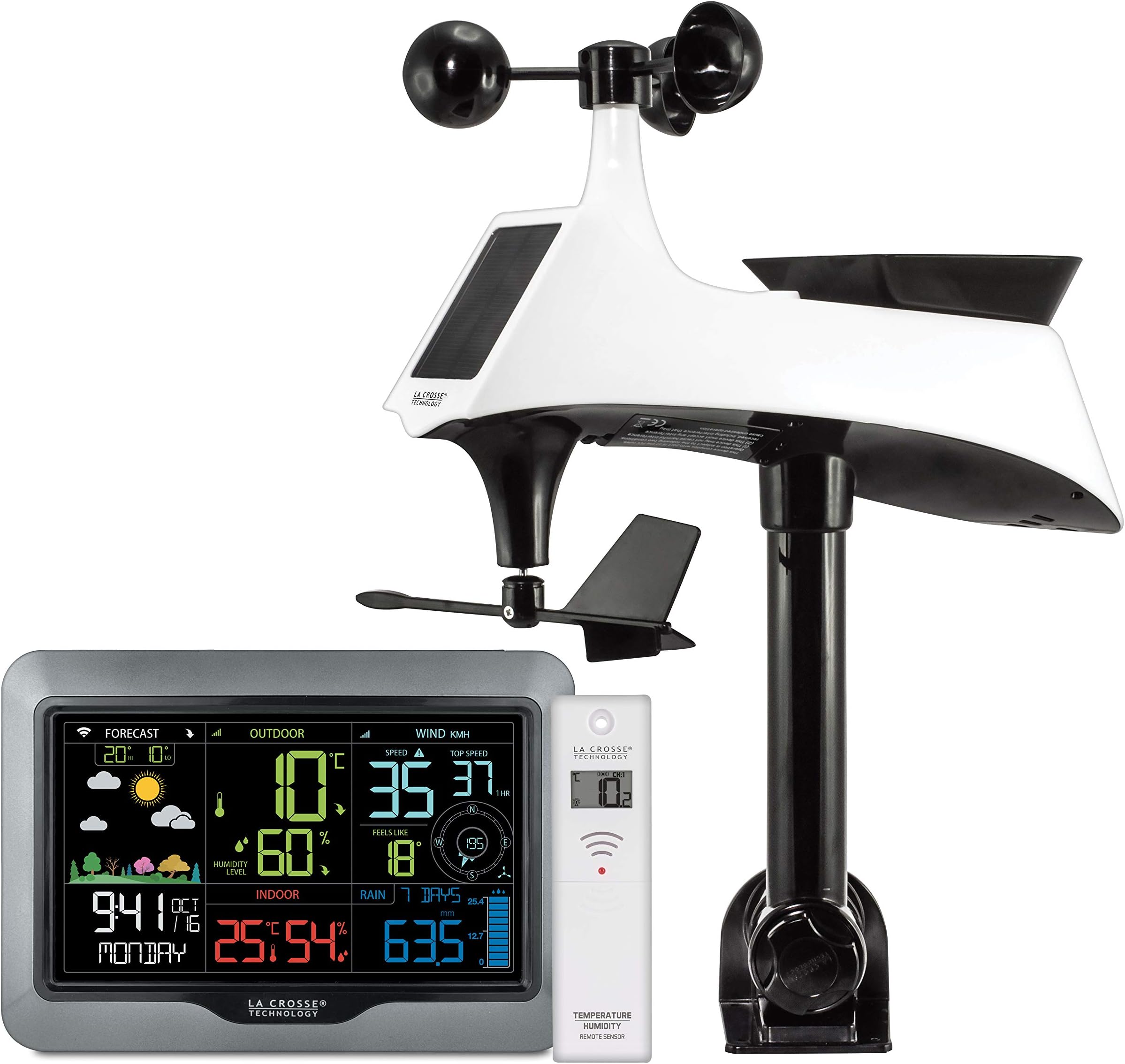 La Crosse Technology WS6867 Colourful Semi-Pro Weather Station - Black