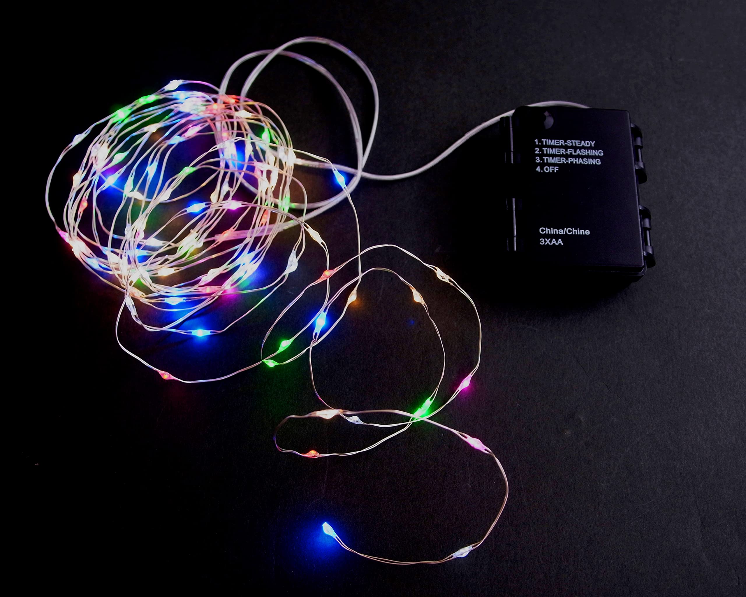 Amazon | コロナ産業 ジュエリーライト100球（7色ミックスLED） 電池式