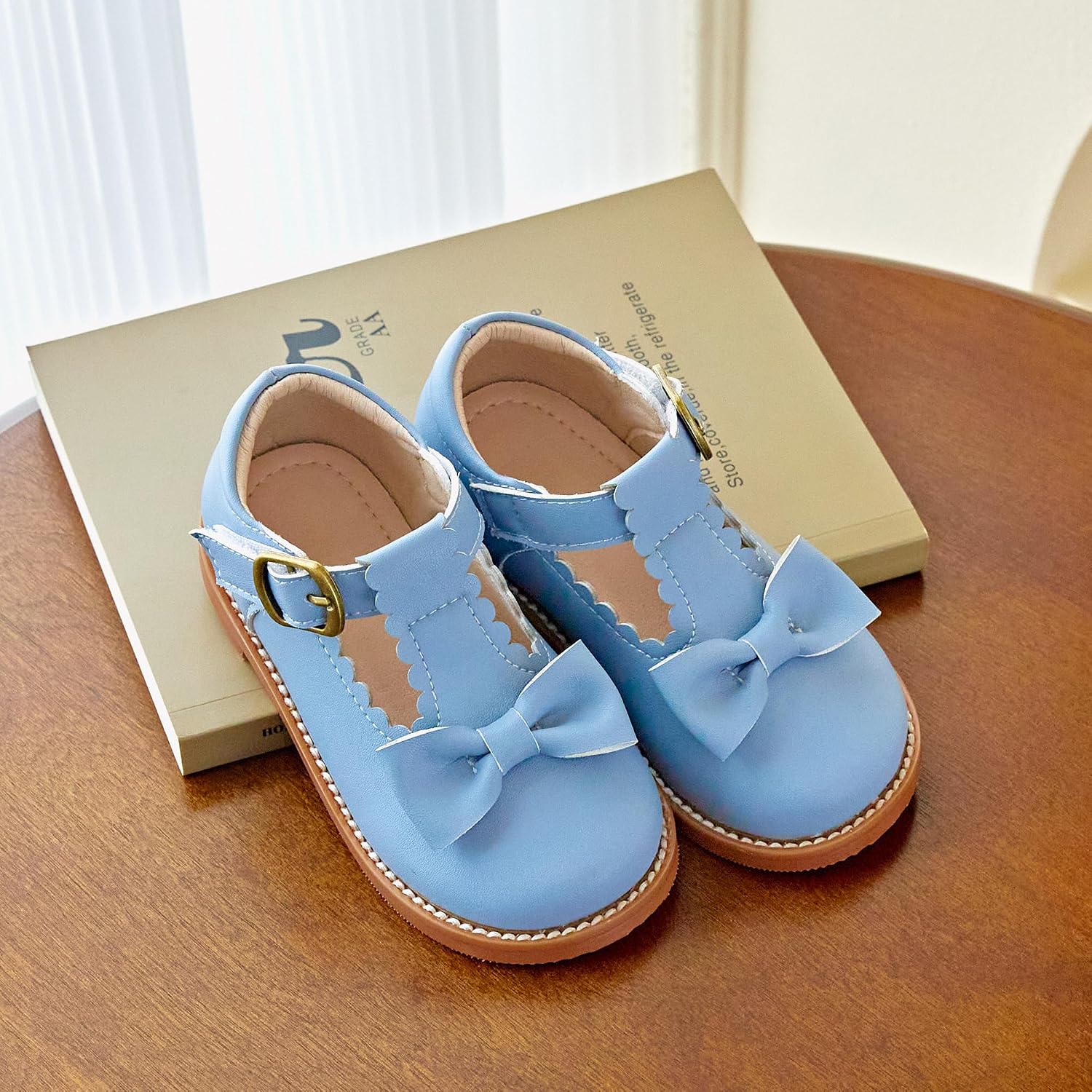 Kiderence Toddler Girls Mary Jane Dress Shoes Little Girls School Oxford Flats
