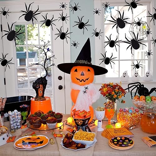 Miniatura 4 de Decoración de pared de murciélagos 3D de Halloween, decoración de murciélagos de plástico mejorada, 60 unidades, 4 tamaños, reutilizables, PVC,